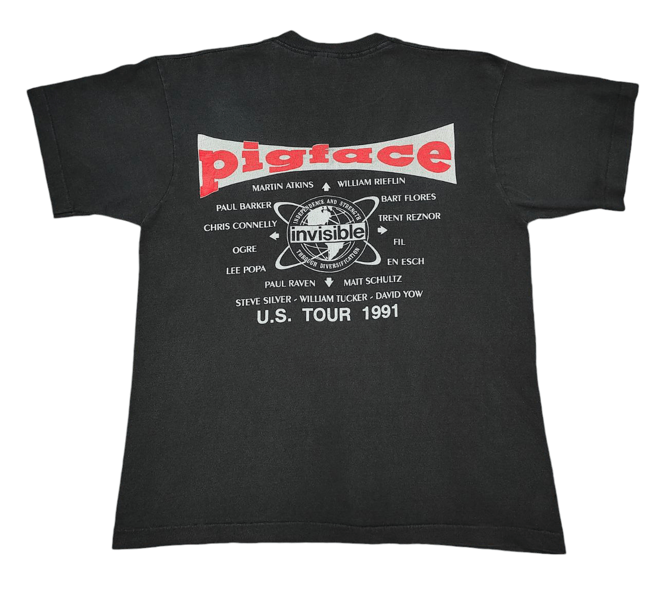 Vintage ©️1991 Vintage Pigface Band T Size US M / EU 48-50 / 2 - 2 Thumbnail
