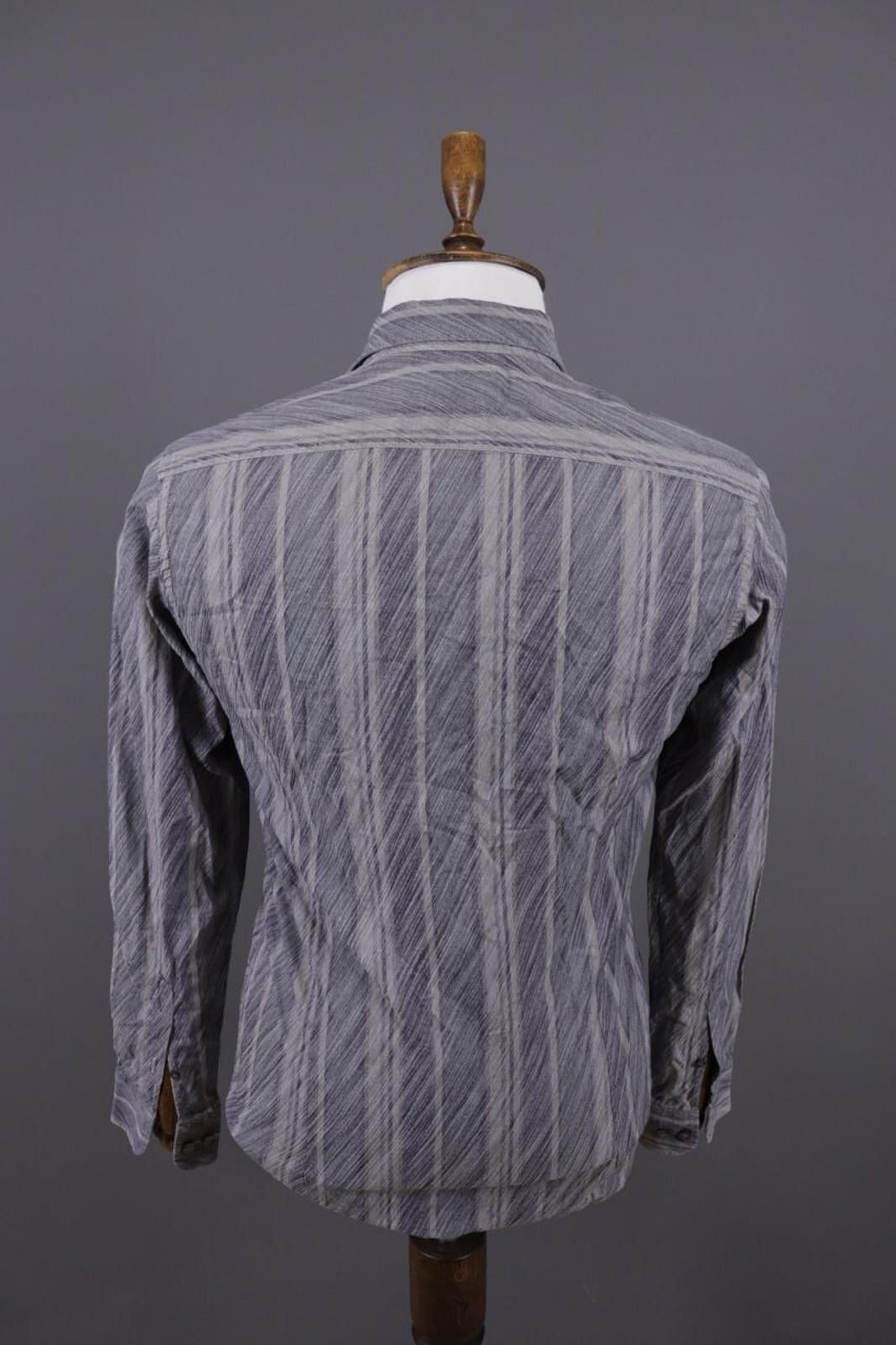 Etro Etro Milano Gray Striped Button Down Shirt Size 38 Size US M / EU 48-50 / 2 - 9 Thumbnail