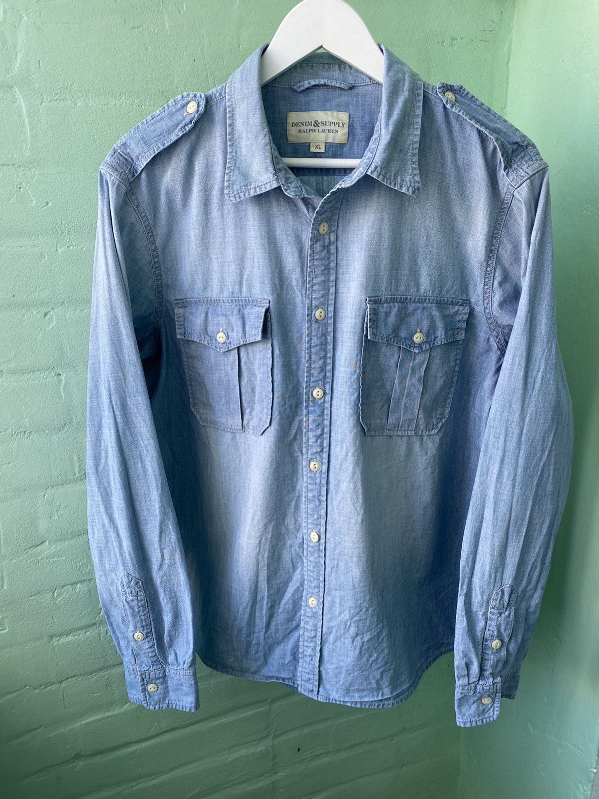 Vintage Ralph Lauren DENIM&SUPPLY Remake Work Shirt Size XL Size US XL / EU 56 / 4 - 1 Thumbnail