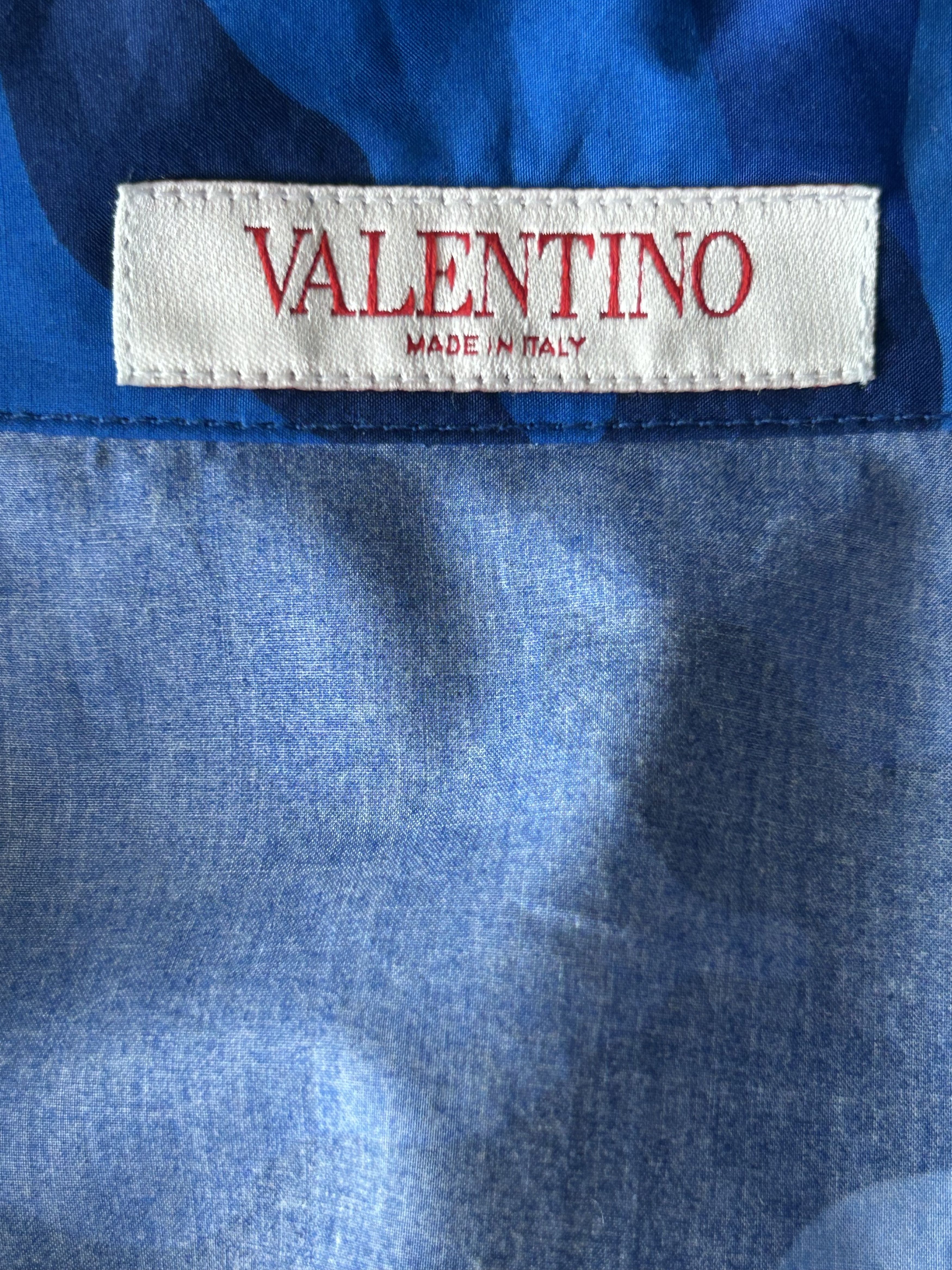 Valentino Valentino Blue Camouflage Button Up Shirt Size US XXL / EU 58 / 5 - 3 Thumbnail