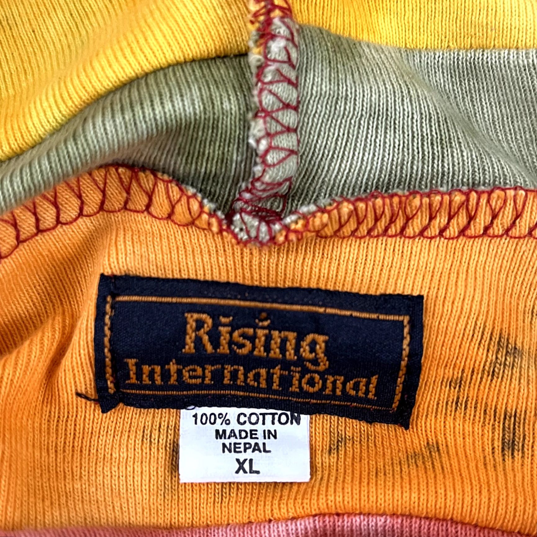 Vintage VINTAGE Rising International Hoodie Womens XL BOHO Patchwork Art Hippie Festival Jacket Size XL / US 12-14 / IT 48-50 - 2 Thumbnail