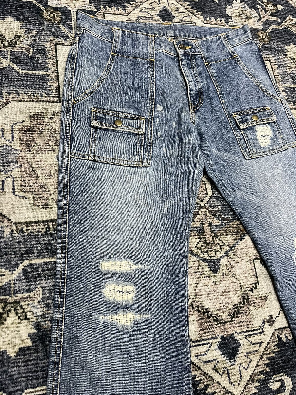 Boycott × If Six Was Nine × Vintage Vintage BOYCOTT Bush Pants Distressed Denim Pants Size US 33 - 5 Thumbnail