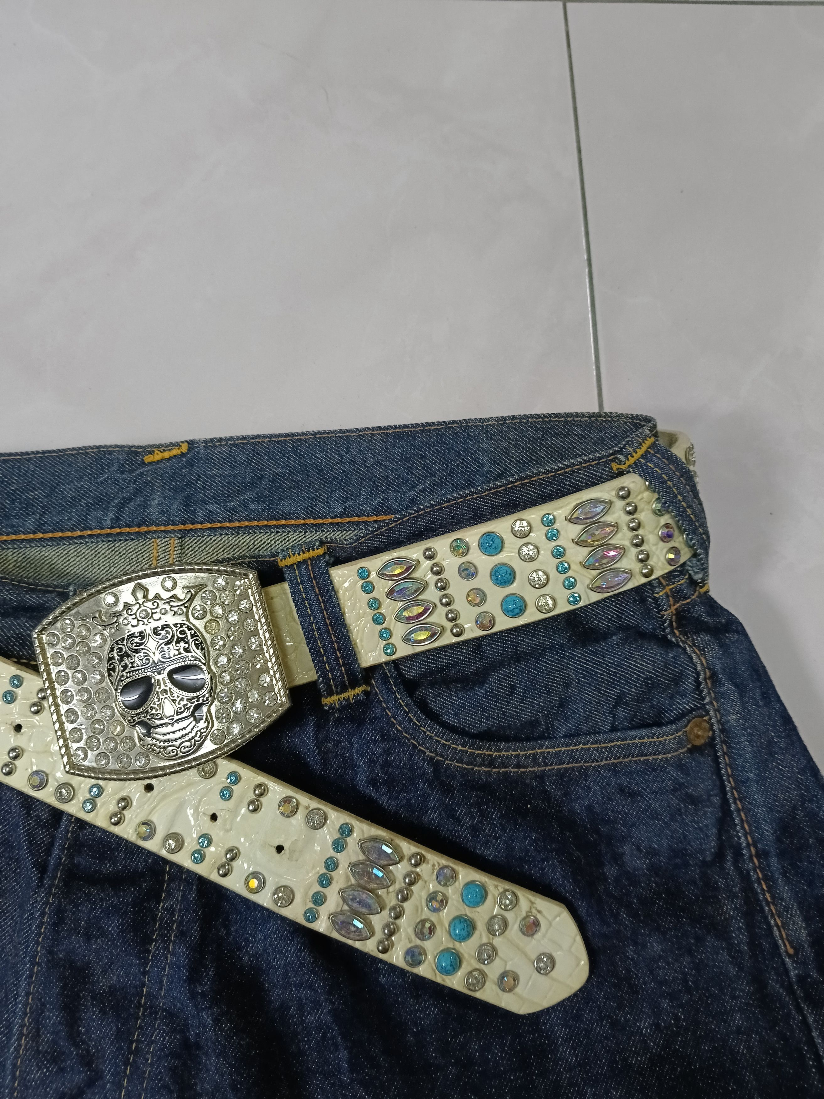 Other BUCKLE BELT SKULL STUDD SWAROVSKI BELT Size ONE SIZE - 3 Thumbnail