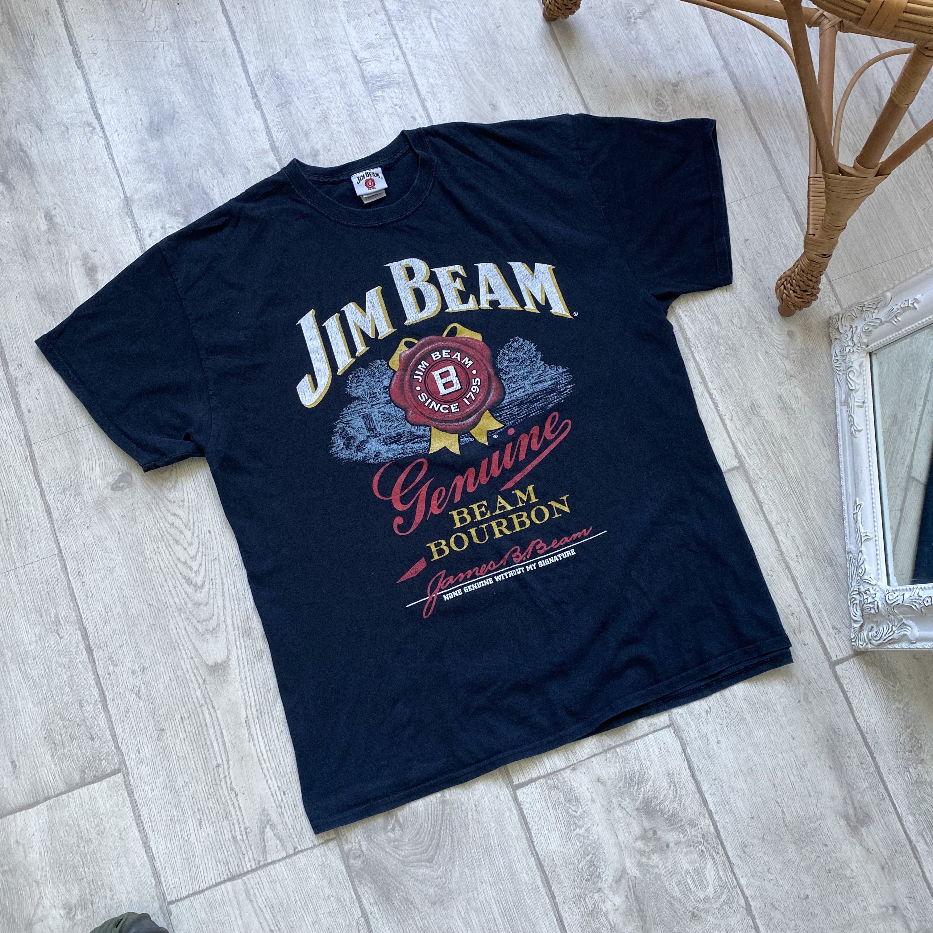 Band Tees 🥃 Vintage Jim Beam bourbon tee Big logo whiskey Size US XL / EU 56 / 4 - 6 Thumbnail