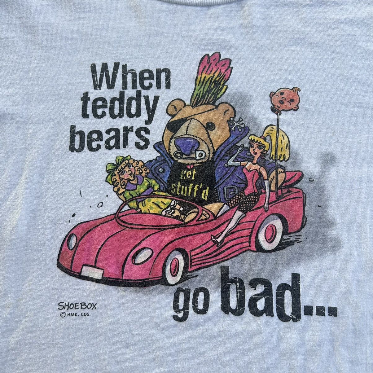 Vintage Vintage 90s When Teddy Bears Go Bad Funny Humor Punk T Shirt Size US XL / EU 56 / 4 - 5 Thumbnail