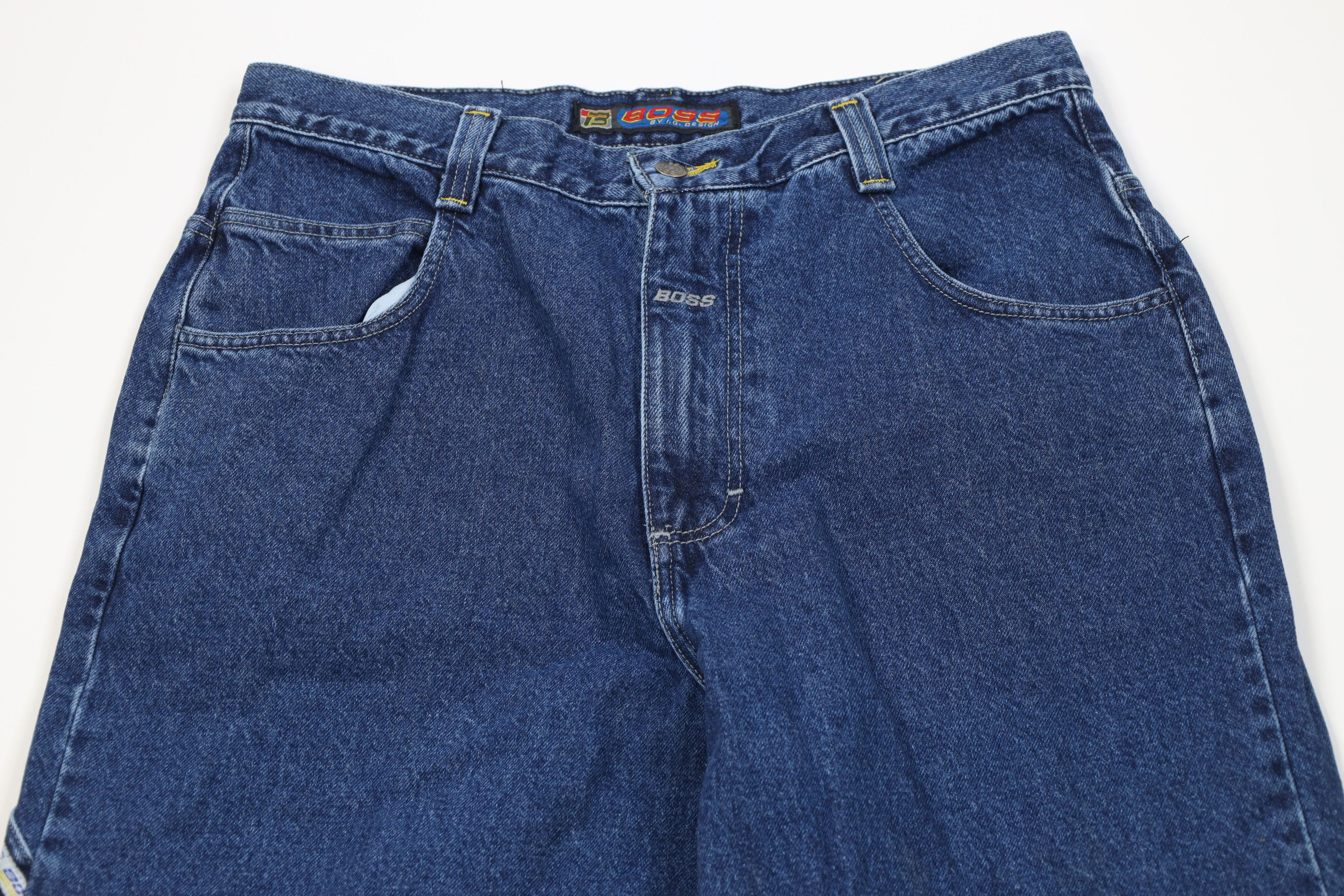 Vintage Deadstock Vintage 90s Boss Wide Leg Skateboard Denim Jeans Size US 36 / EU 52 - 2 Thumbnail