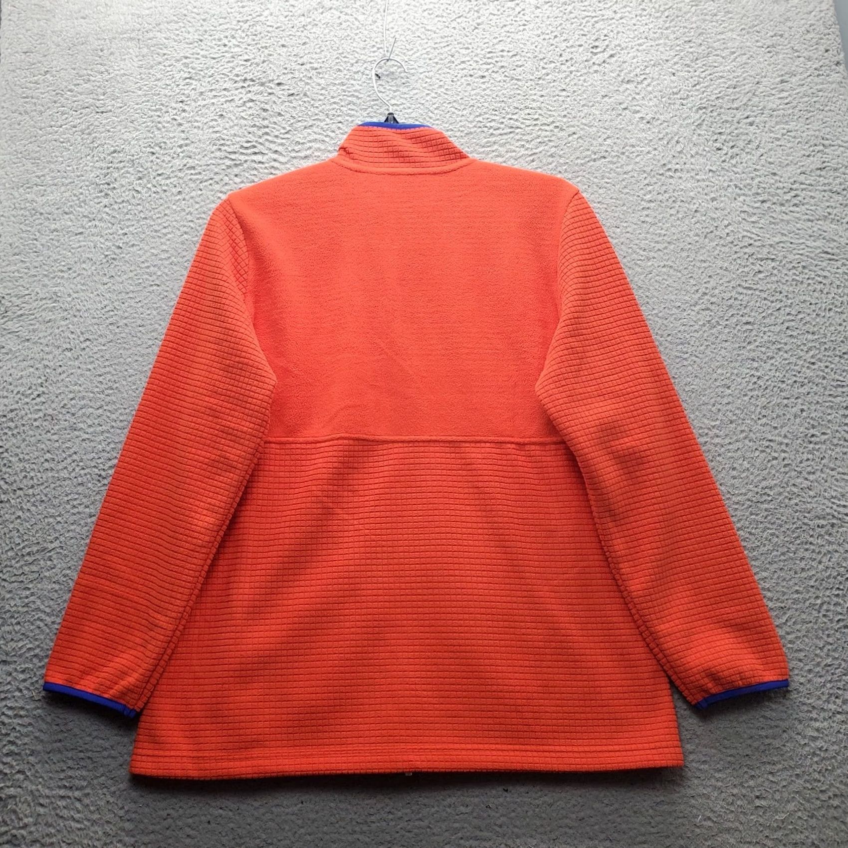 Lands' End Lands' End Grid Fleece Jacket Womens XXL Orange Lightweight Full Zip Size XXL / US 16-18 / IT 52-54 - 2 Thumbnail