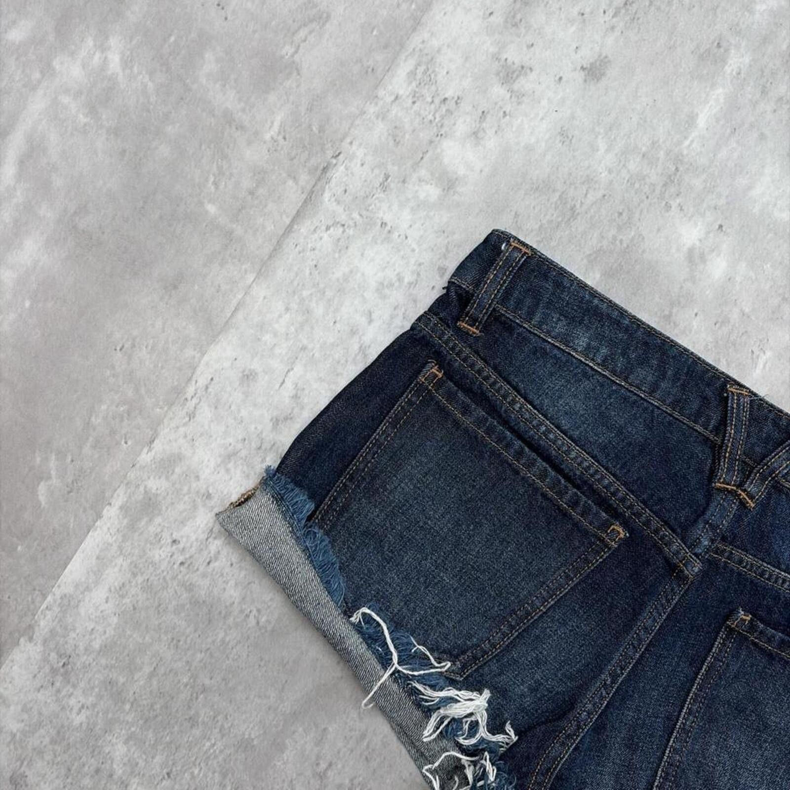 Volcom Y2K Dark Wash Volcom Stone Surf Grunge Mini Denim Shorts Size 42" / US 20 - 4 Thumbnail