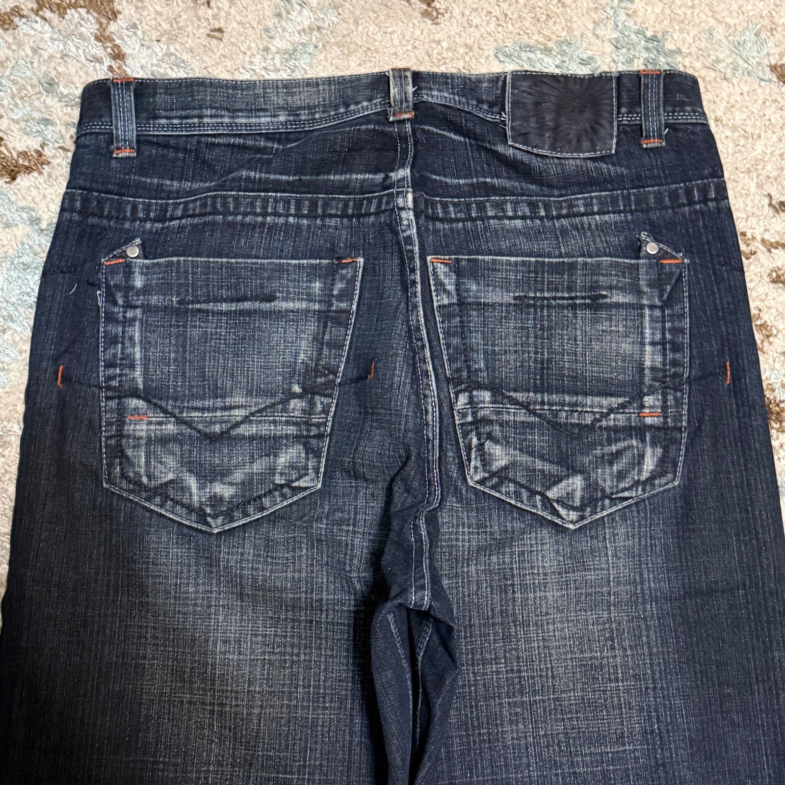 Anchor Blue Vintage Royal Blue Baggy Jeans 36x32 Dark Wash Y2K Wide Leg Size US 36 / EU 52 - 3 Thumbnail