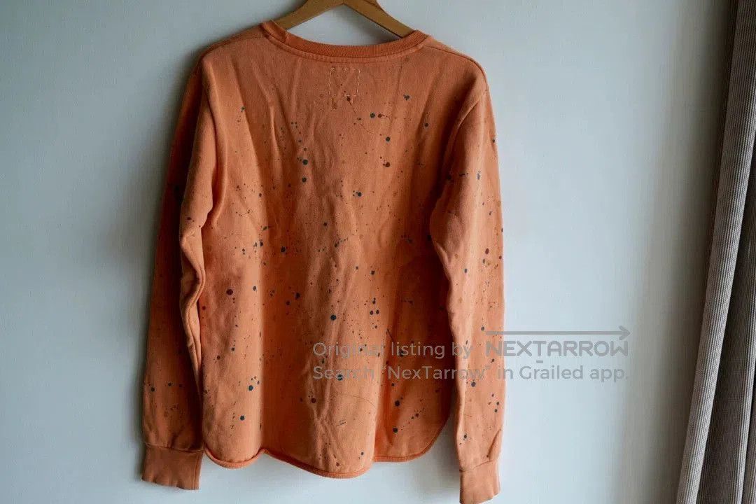 Visvim Orange Splatter Print Long Sleeve Sweatshirt. Size US M / EU 48-50 / 2 - 2 Thumbnail