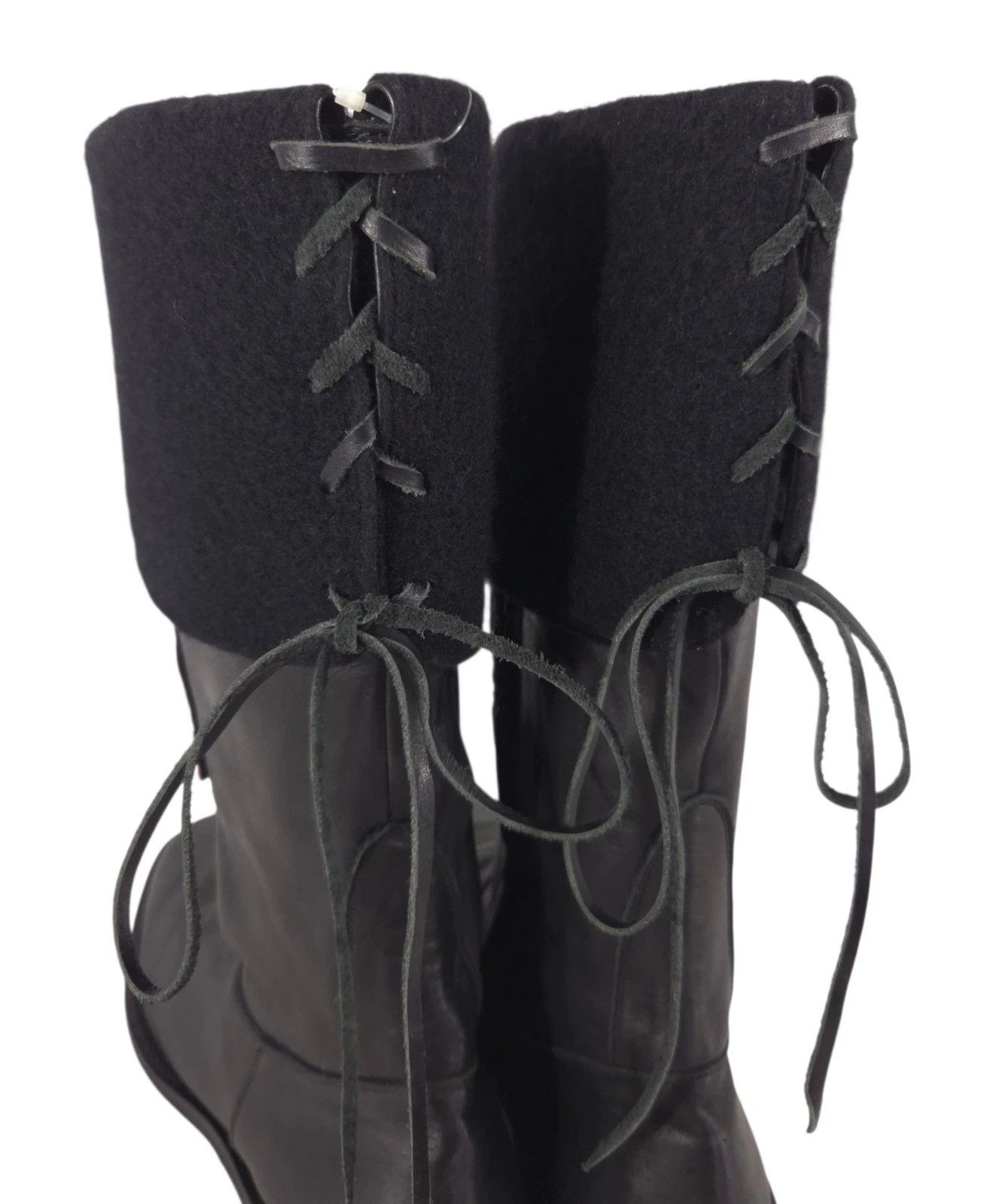 Yohji Yamamoto Yohji Yamamoto Pour Homme Embroidered Wool Cuff Boots US 11 Size US 11 / EU 44 - 9 Thumbnail