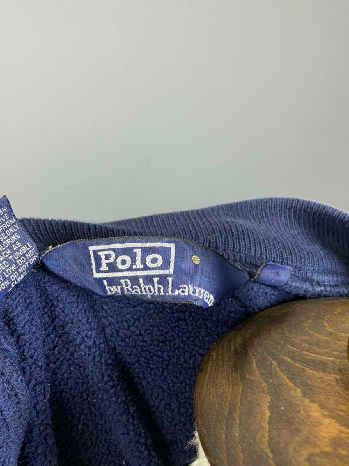 Polo Ralph Lauren Polo Ralph Lauren Blue Big Logo Snap Fleece Jacket Size S Size S / US 4 / IT 40 - 11 Thumbnail