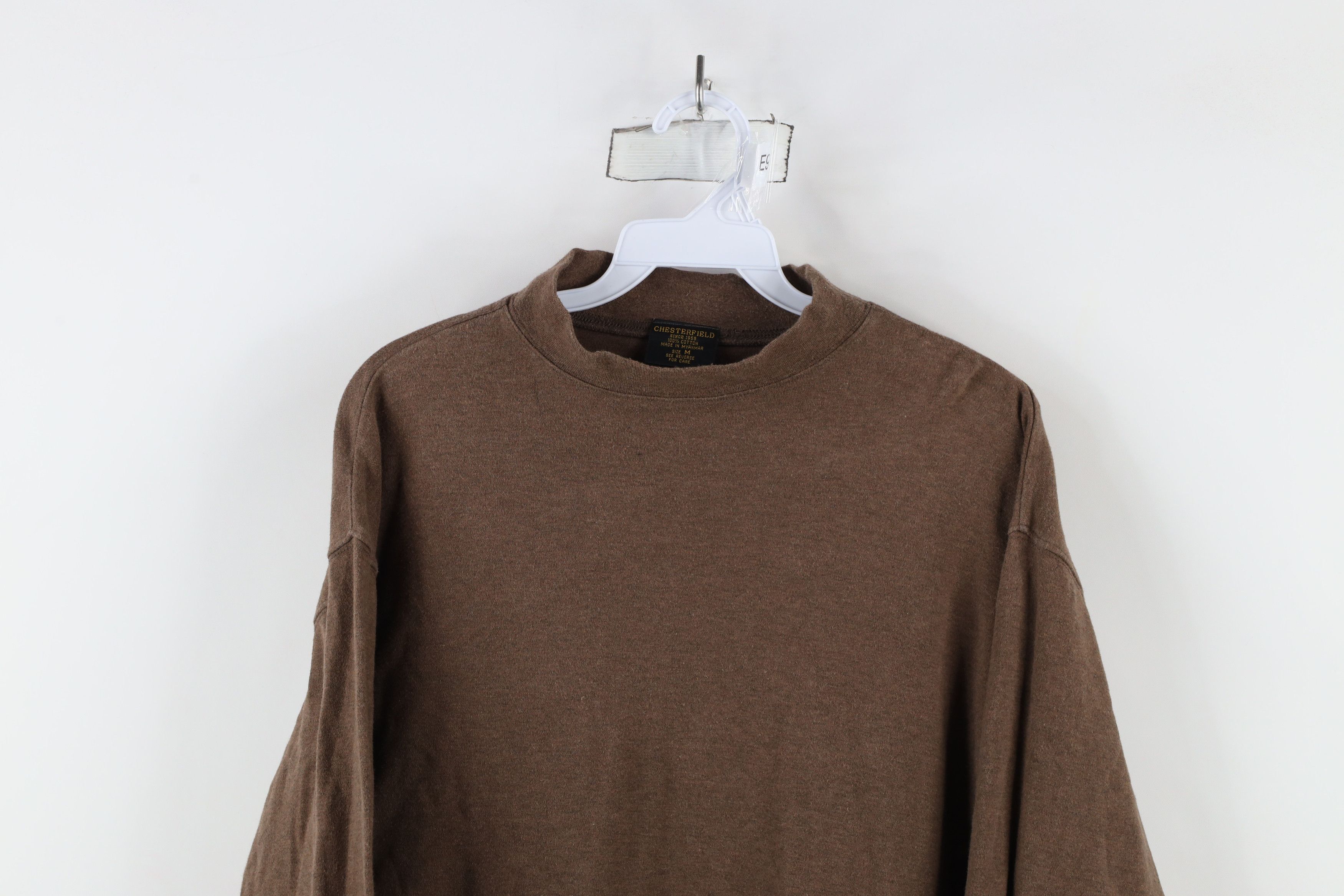 Vintage Vintage 90s Streetwear Blank Mock Neck Long Sleeve T-Shirt Size US M / EU 48-50 / 2 - 2 Thumbnail
