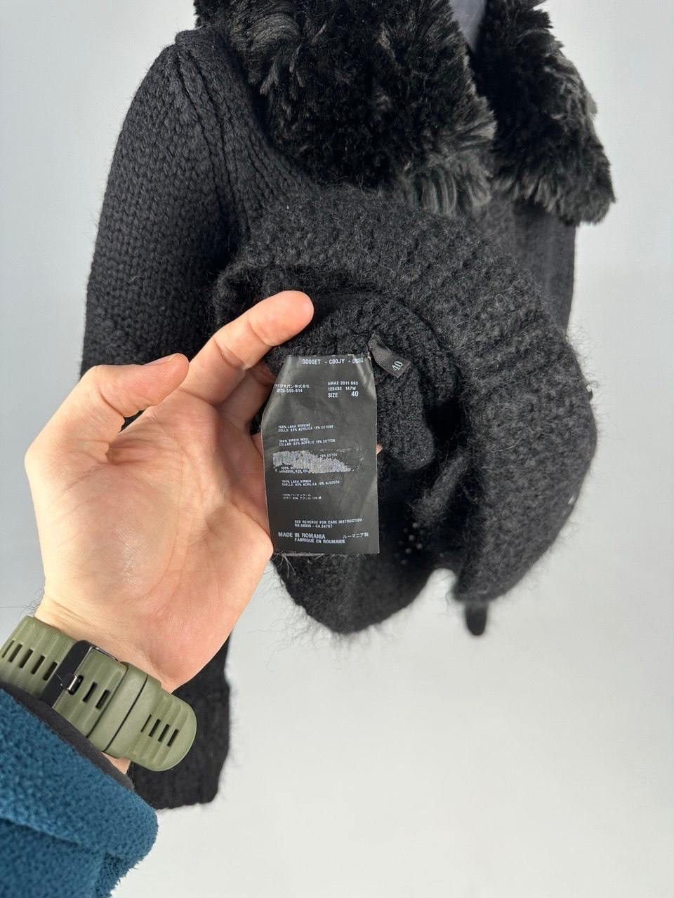 Prada × Vintage Prada Black Knit Long Sleeve Cardigan Size S / US 4 / IT 40 - 4 Thumbnail