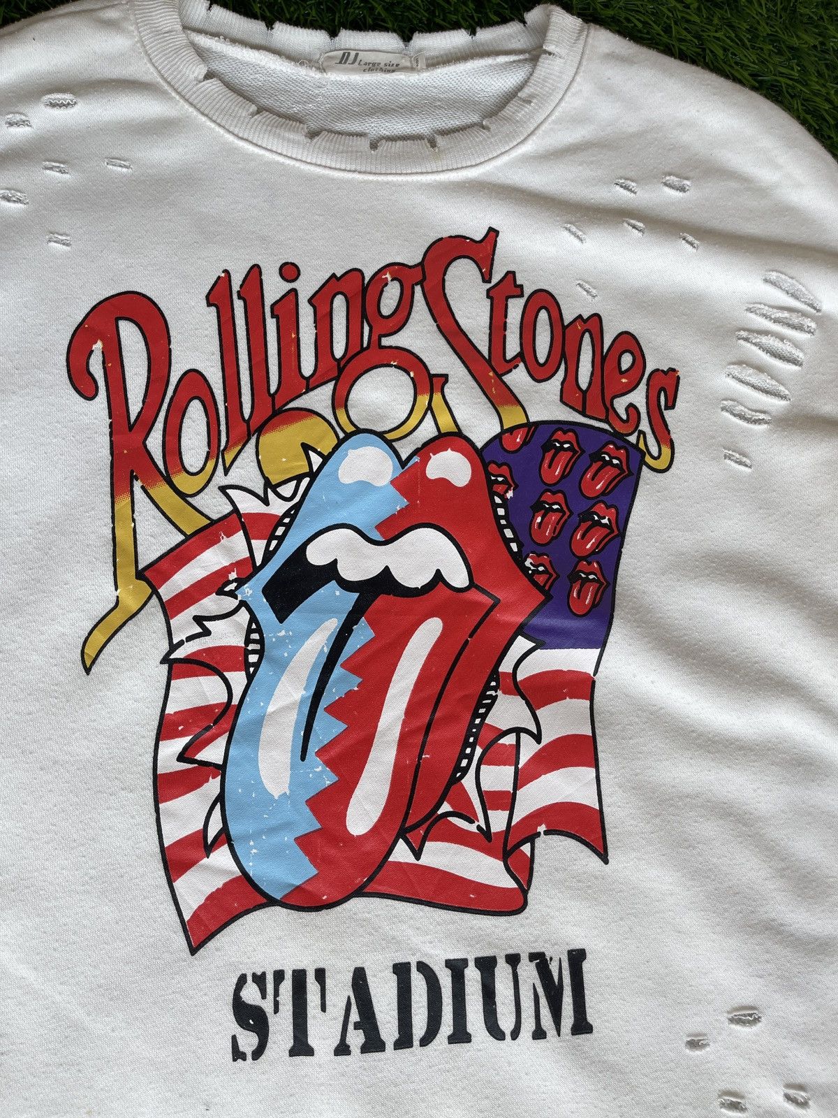 The Rolling Stones Rarest Vintage 90s🔥The Rolling Stone🔥Thrashed Sweatshirt Size US XL / EU 56 / 4 - 9 Thumbnail