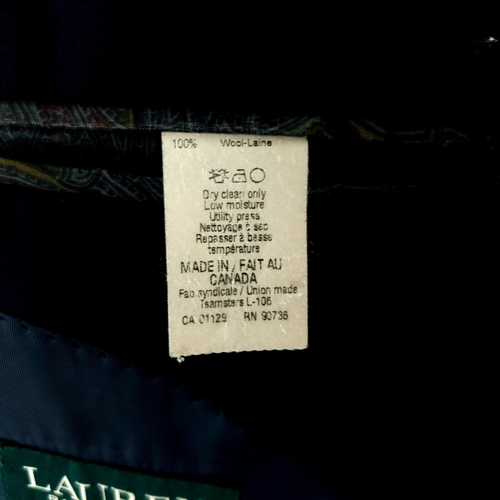 Lauren Ralph Lauren Lauren Ralph Lauren Wool 2 Button Blazer 40R Solid Blue Size 40R - 8 Thumbnail