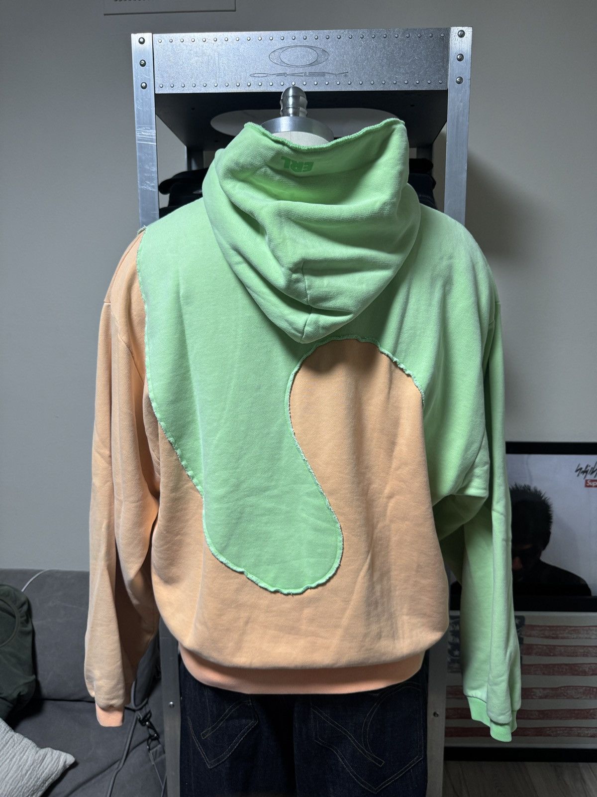 ERL 2021 ERL Swirl Hoodie Sweatshirt Green Orange Size US XL / EU 56 / 4 - 11 Thumbnail