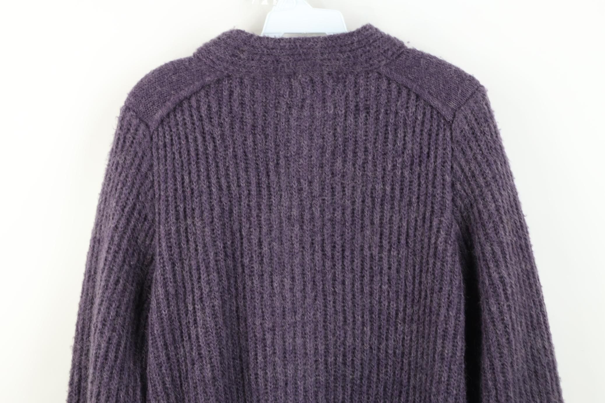 Vintage Vintage 70s Wool Blend Knit Top Button Cardigan Sweater Size S / US 4 / IT 40 - 13 Thumbnail