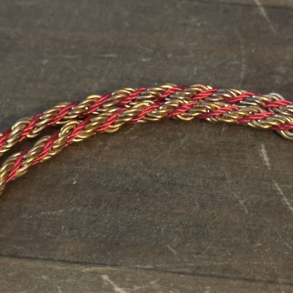 Vintage Vintage gold and red rope chain necklace Size ONE SIZE - 4 Thumbnail