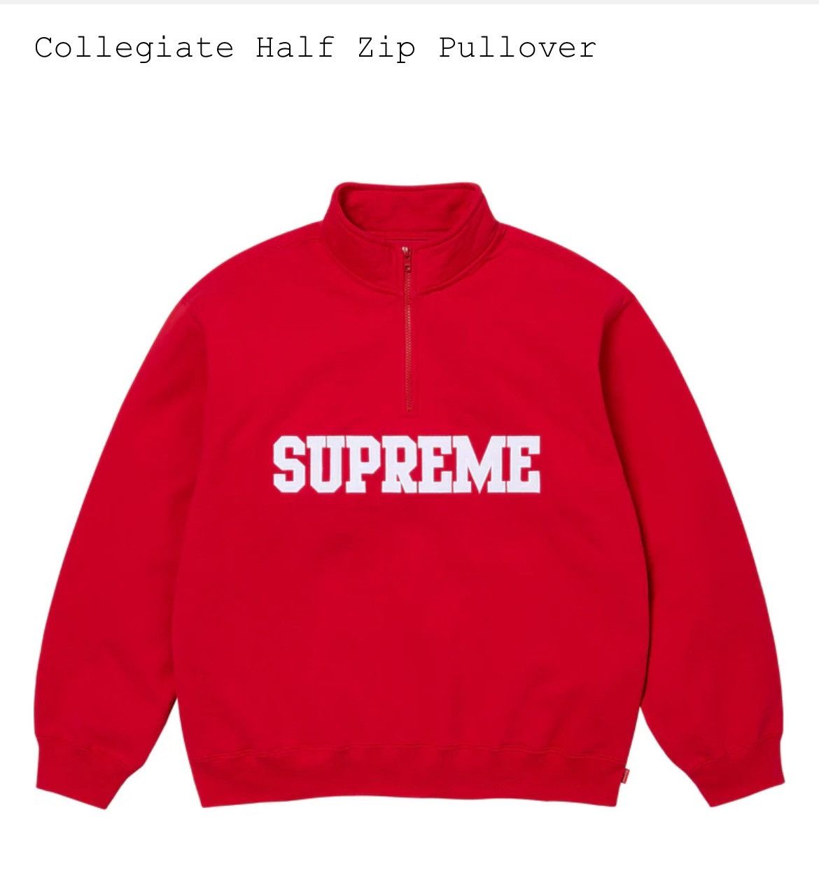 Supreme half zip pullover clearance