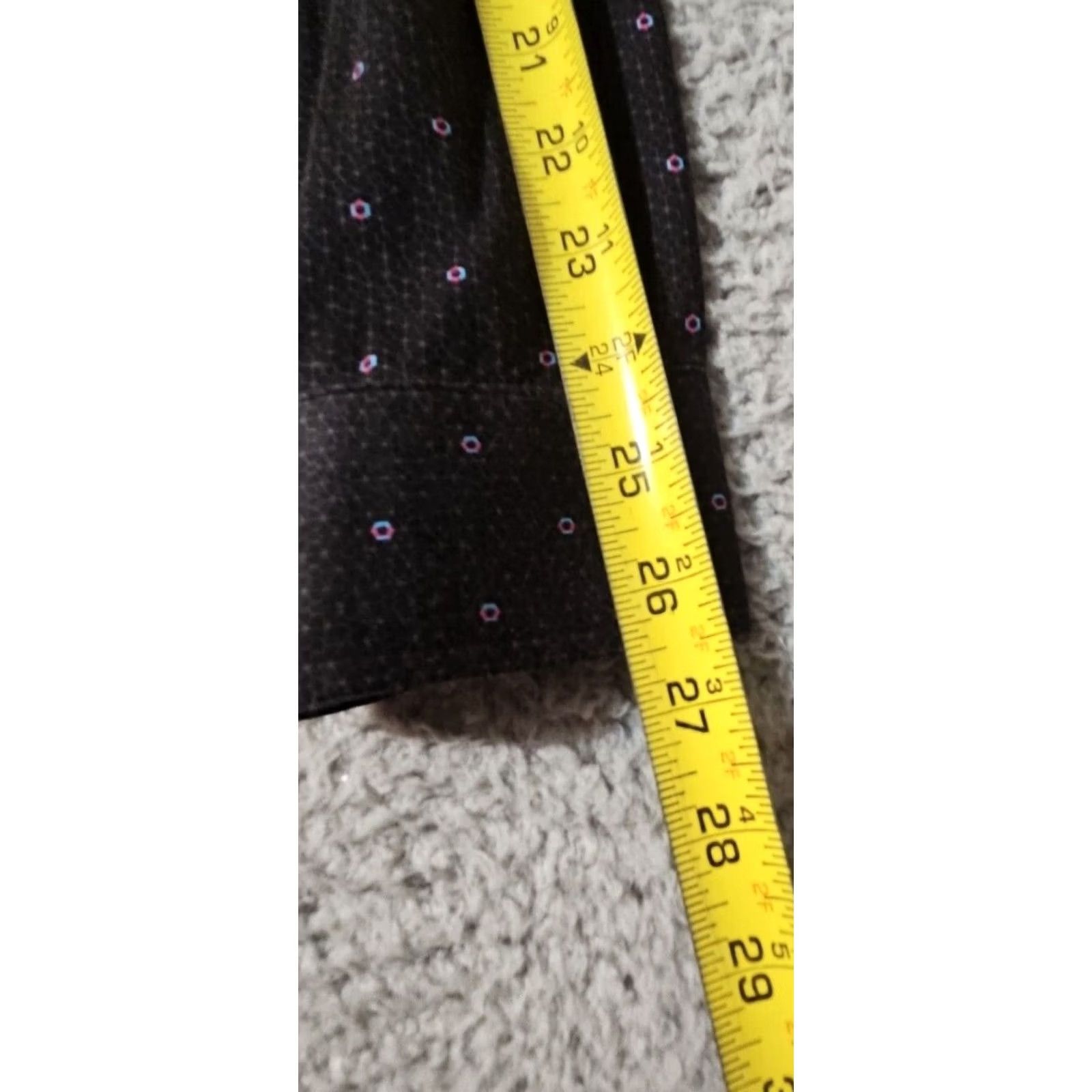 Vintage Buttercloth Short Sleeve Shirt Mens Size Large Black Polka Dot Cotton Stretch - China Size US L / EU 52-54 / 3 - 8 Thumbnail