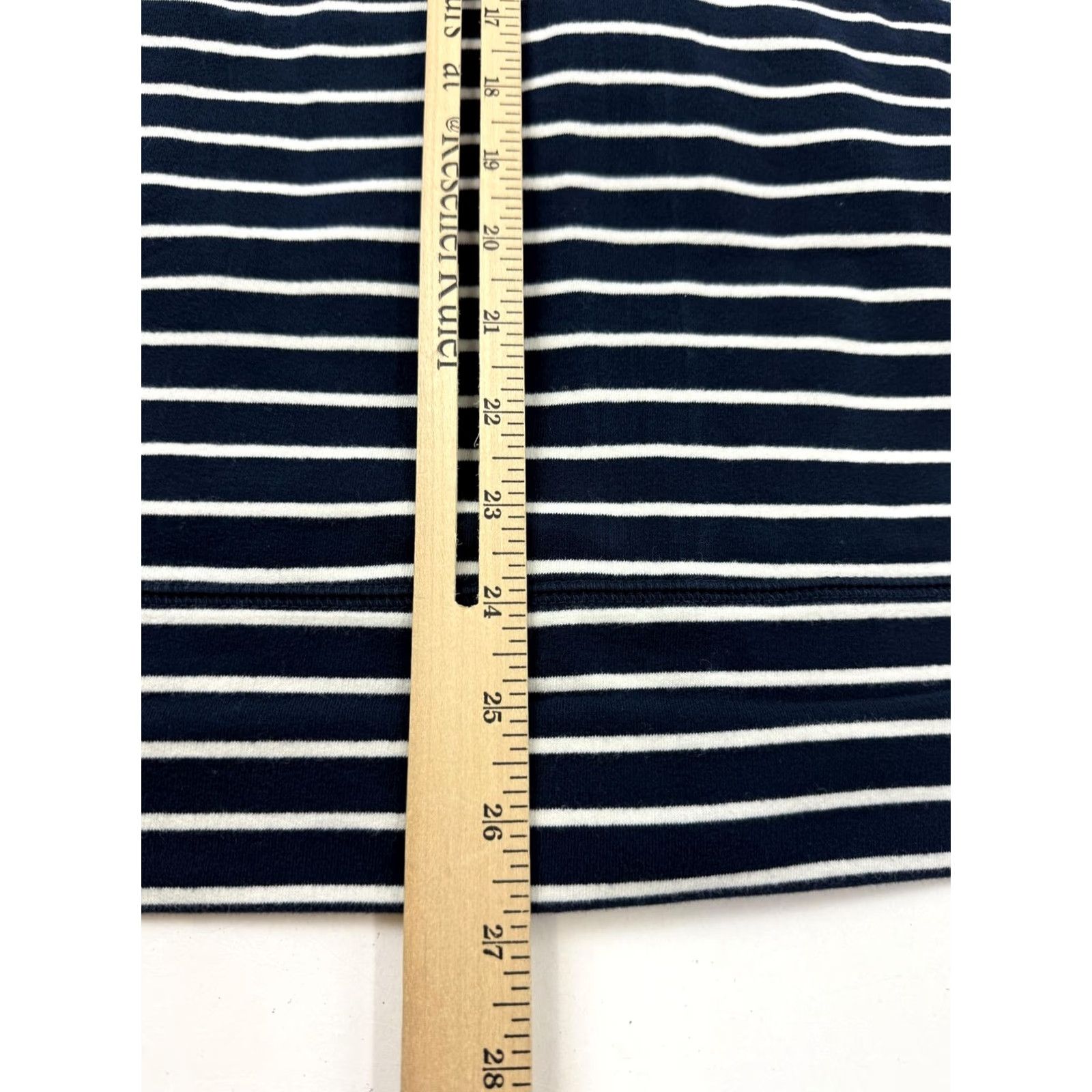 Vintage L.L.Bean Jacket Womens 3X Blue Stripe Knit Full Zip Pockets Nautical Casual Size XXL / US 16-18 / IT 52-54 - 7 Thumbnail