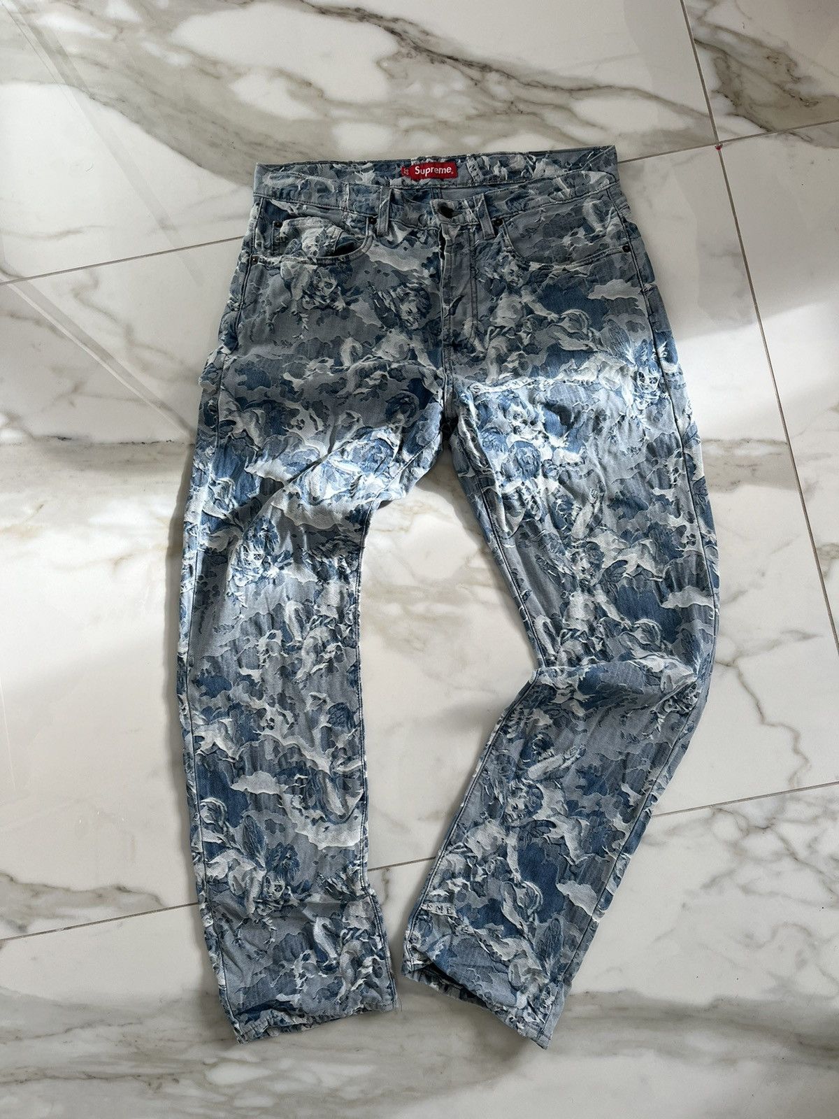 Supreme Supreme Cherub 5 pocket jeans Light blue FW16 Size US 32 / EU 48 - 3 Thumbnail