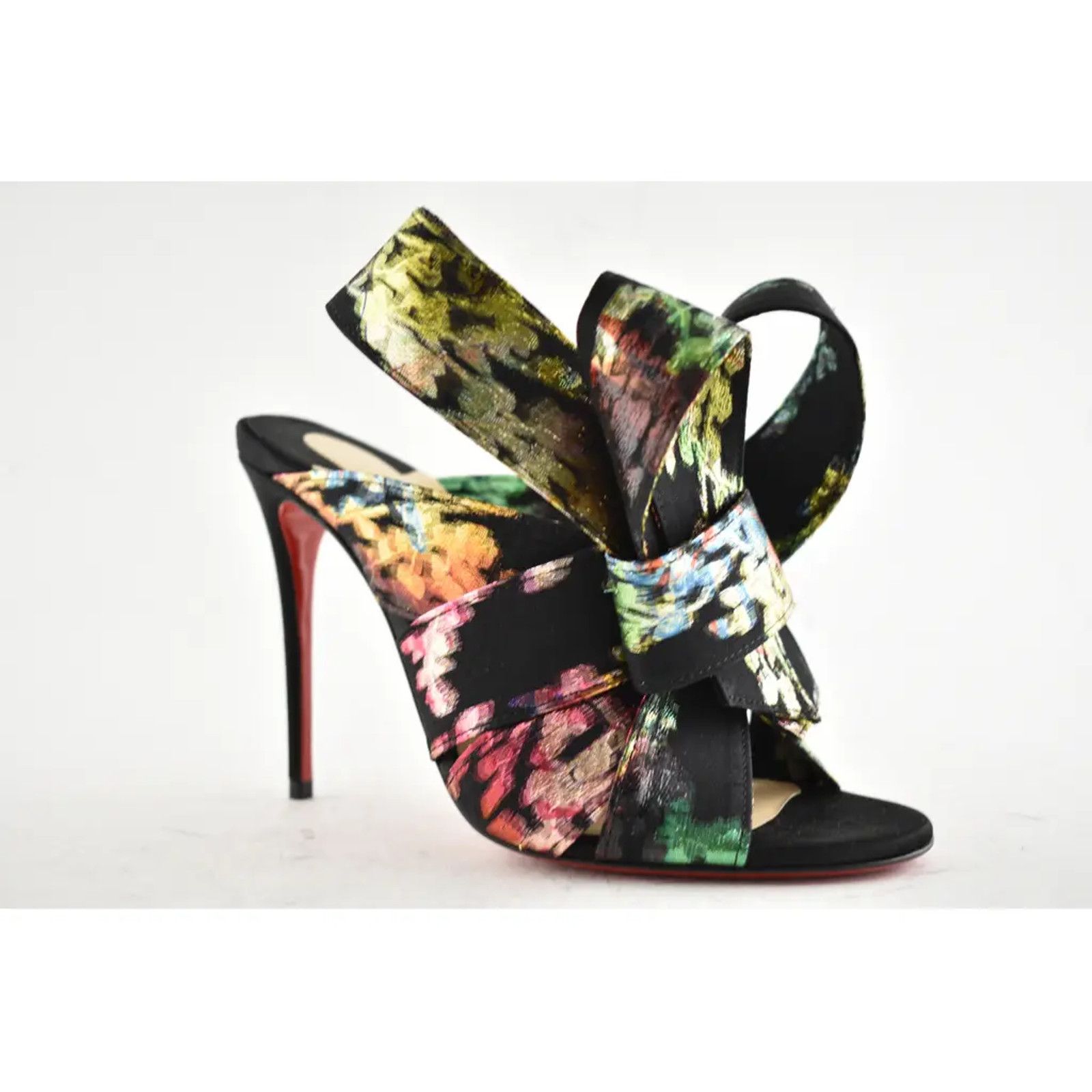Christian Louboutin Samouraissa 100 Black Backless Sandal Mule Heel Pump 36.5 Size US 6.5 / IT 36.5 - 4 Thumbnail