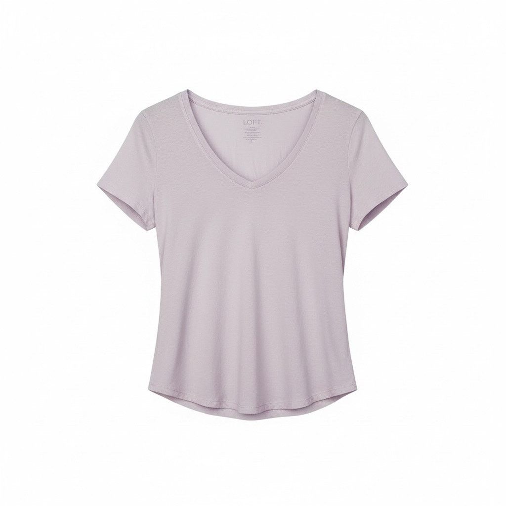 Loft LOFT Outlet Soft Pink Short Sleeve Tee Women’s XS 0–2 Size XS / US 0-2 / IT 36-38 - 1 Thumbnail