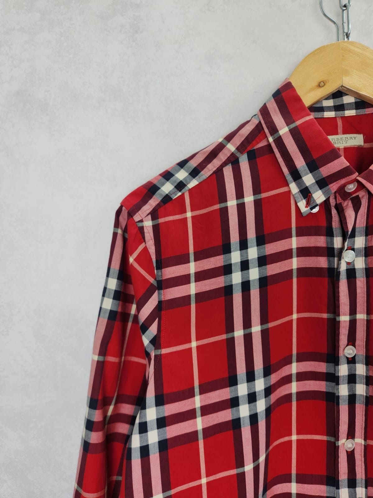 Burberry Burberry Checkered Red Shirt Size US M / EU 48-50 / 2 - 5 Thumbnail