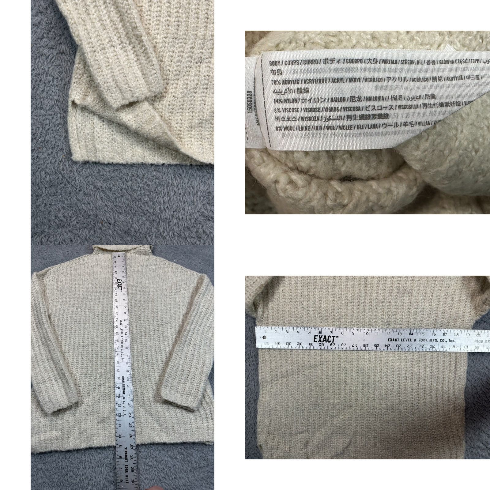 Abercrombie & Fitch Abercrombie & Fitch Sweater M Women Turtleneck Wool Blend Ivory Cream Pullover 90s Vintage? Size M / US 6-8 / IT 42-44 - 8 Thumbnail