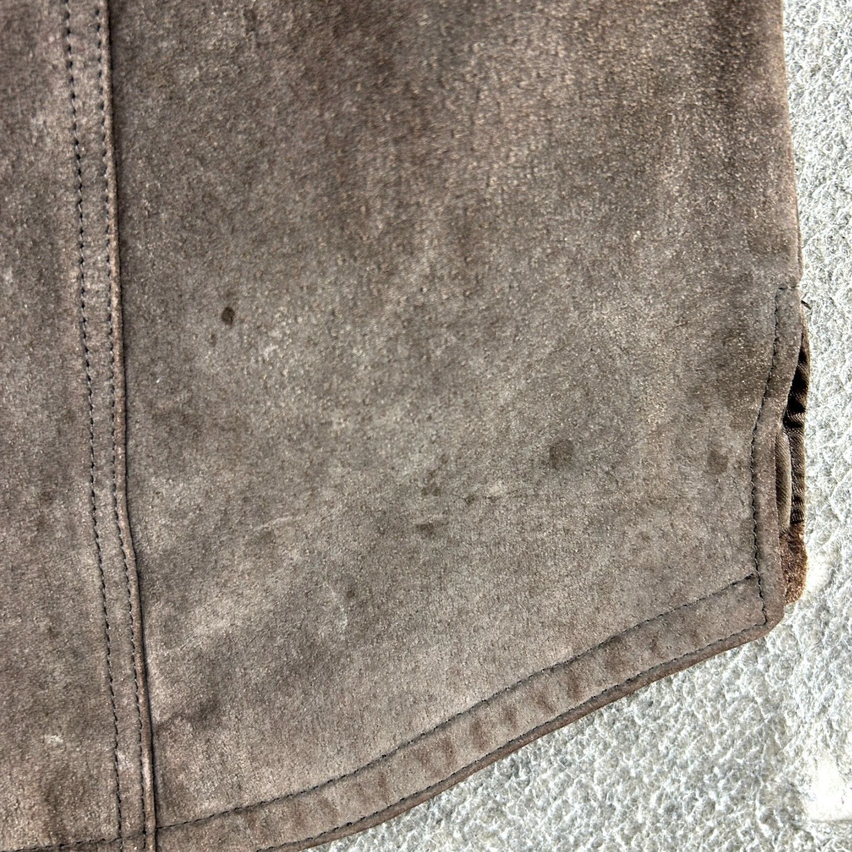 Vintage VINTAGE Ami Jacket Womens M Brown Trucker Genuine Leather Suede Button Shirt 90s Size M / US 6-8 / IT 42-44 - 5 Thumbnail