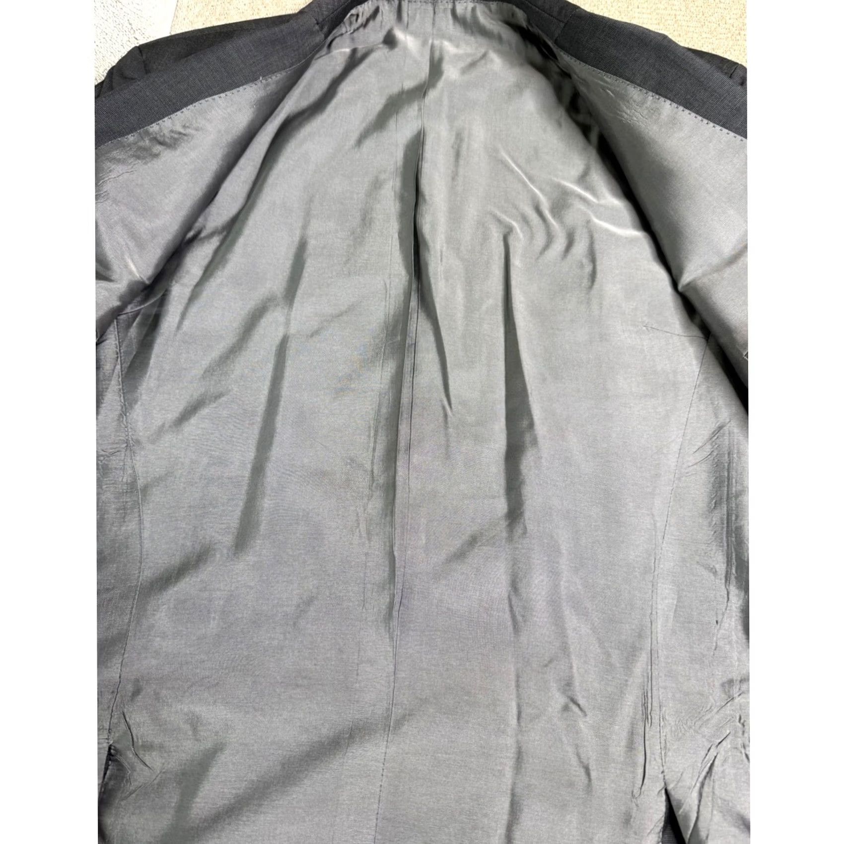 Hugo Boss Hugo Boss Gray Wool Blazer - Mens 46/L - Business Formal Jacket Size 46R - 5 Thumbnail