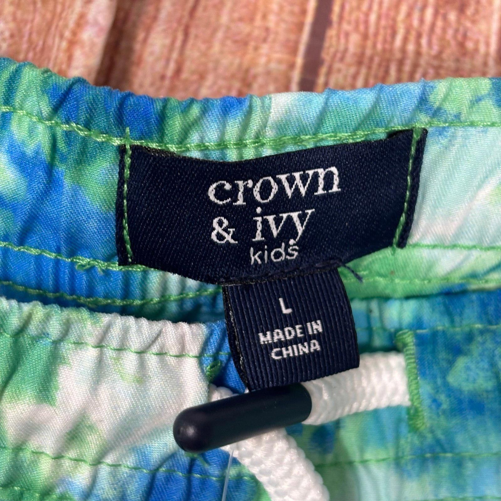 Other Crown & Ivy Boys XL Tie-Dye Swim Shorts NWT Size US 26 / EU 42 - 5 Thumbnail