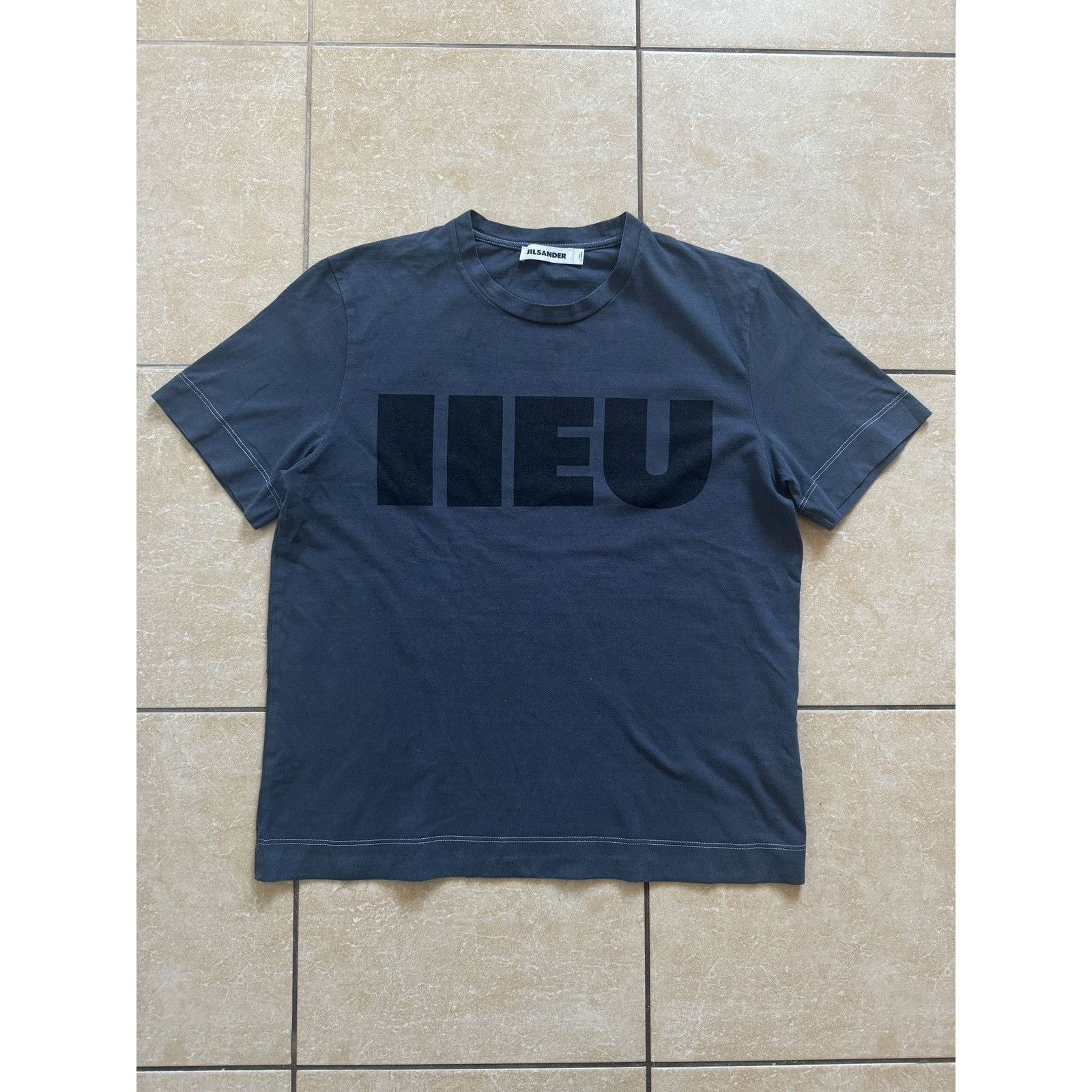 Jil Sander Jil Sander 2017 Archive Block Print Cotton Tee Size US S / EU 44-46 / 1 - 1 Thumbnail