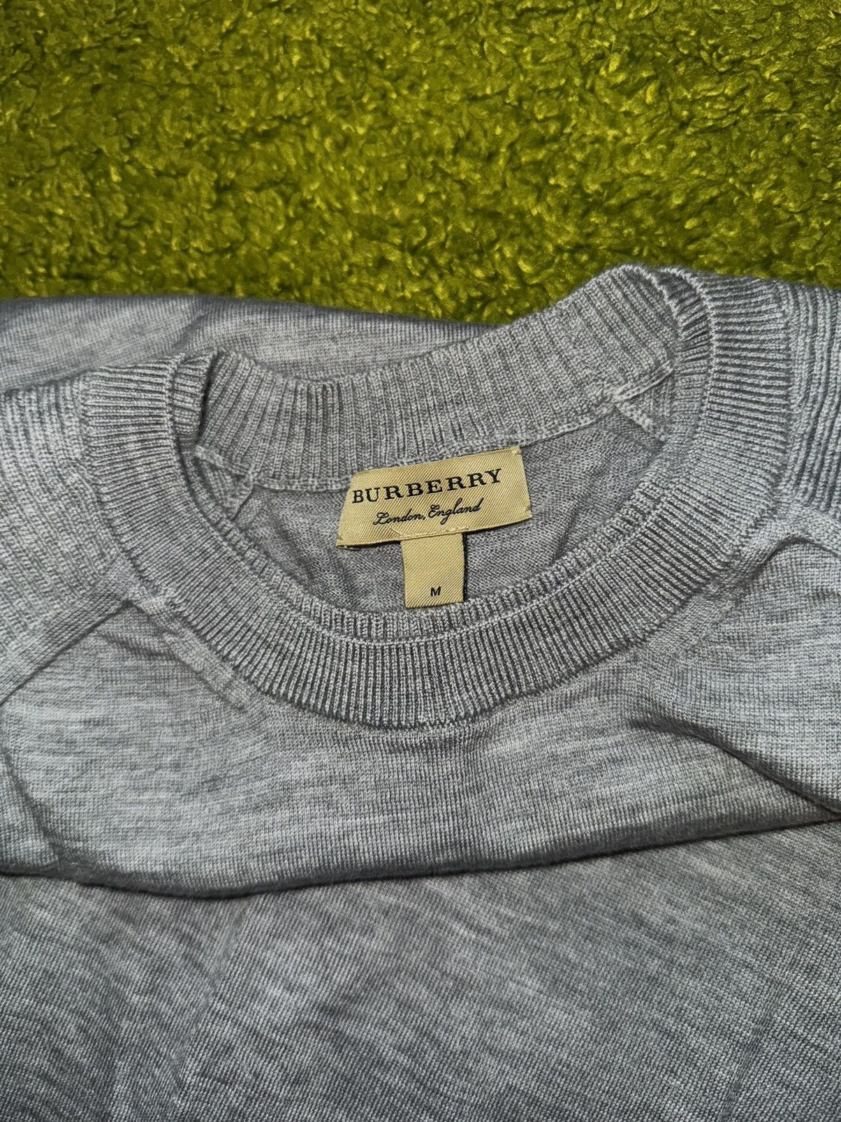 Burberry × Designer Burberry 100% wool grey nova check sweater Size M / US 6-8 / IT 42-44 - 5 Thumbnail