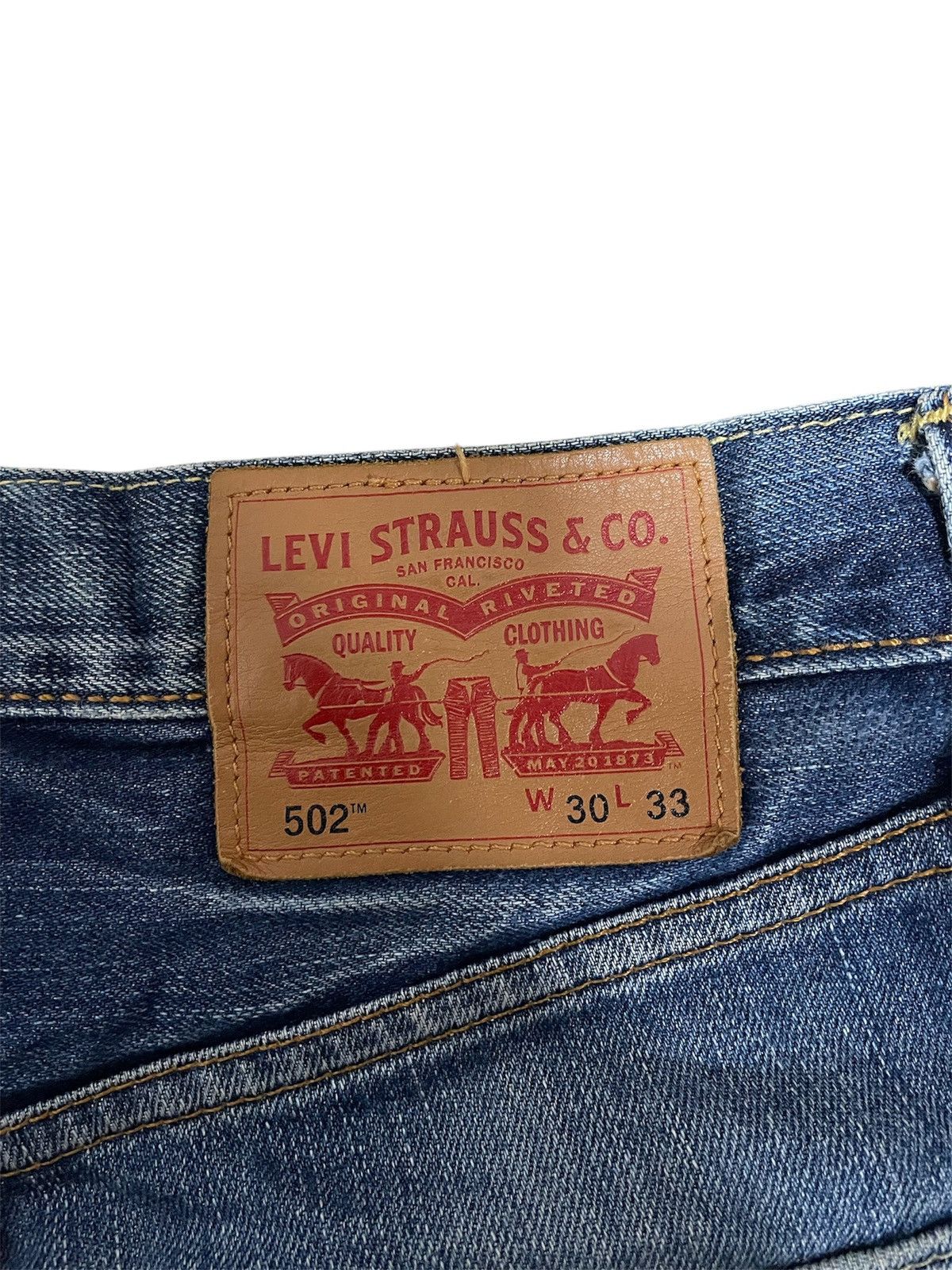 LVC × Levi's × Levi's Vintage Clothing Vintage Levi’s 502 Faded Distressed Blue Wash Denim Size US 30 / EU 46 - 9 Thumbnail