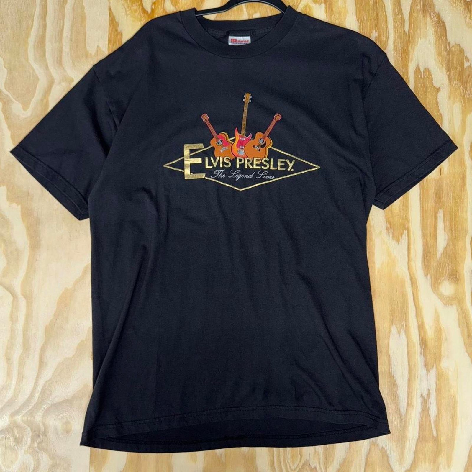 Hanes Vintage y2k elvis presley hanes 2000s music guitar t-shirt Size US L / EU 52-54 / 3 - 1 Thumbnail