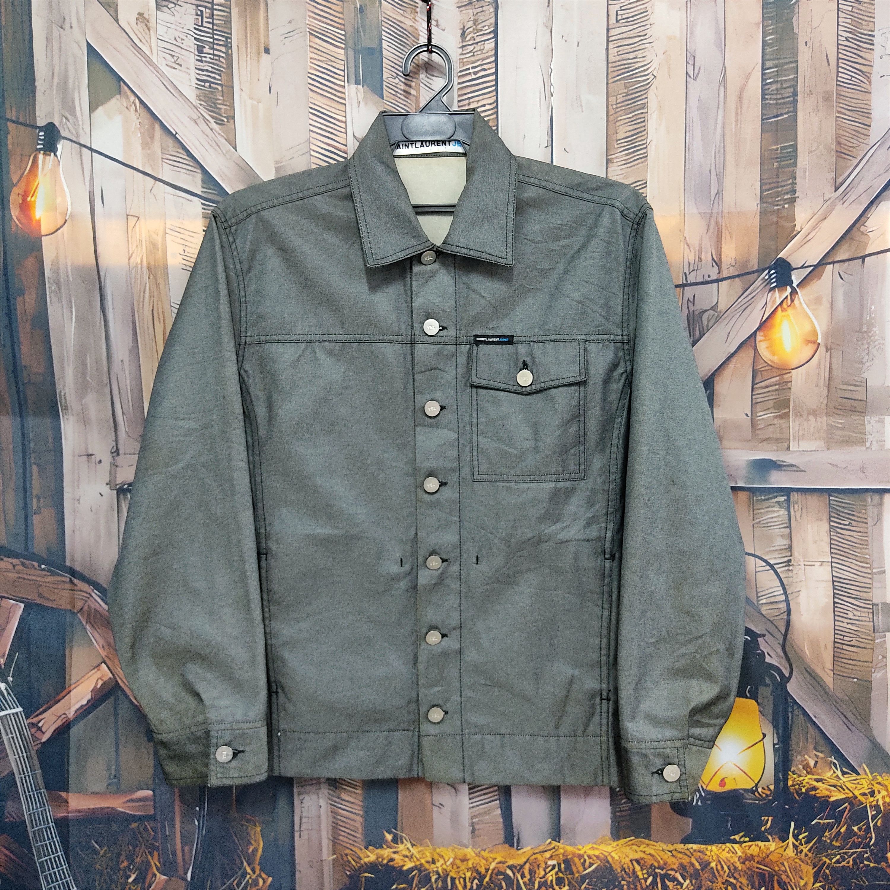 Yves Saint Laurent SAINT LAURENT JEANS Baumwolle Overshirt Jacket Size US M / EU 48-50 / 2 - 1 Thumbnail