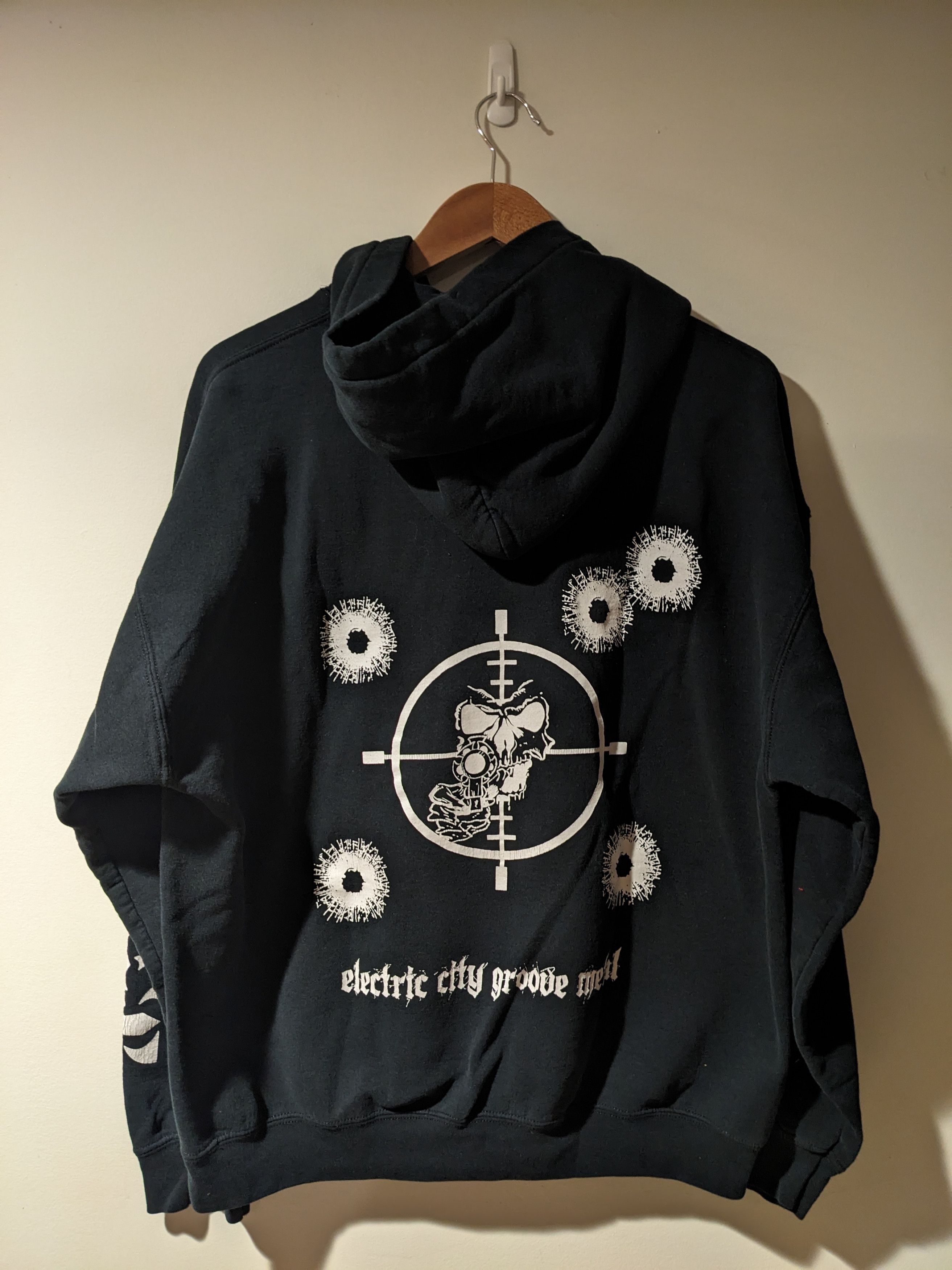 Band Tees × Vintage Vintage Y2K Threat Point Scranton Pennsylvania Thrash Hoodie Size US L / EU 52-54 / 3 - 7 Thumbnail