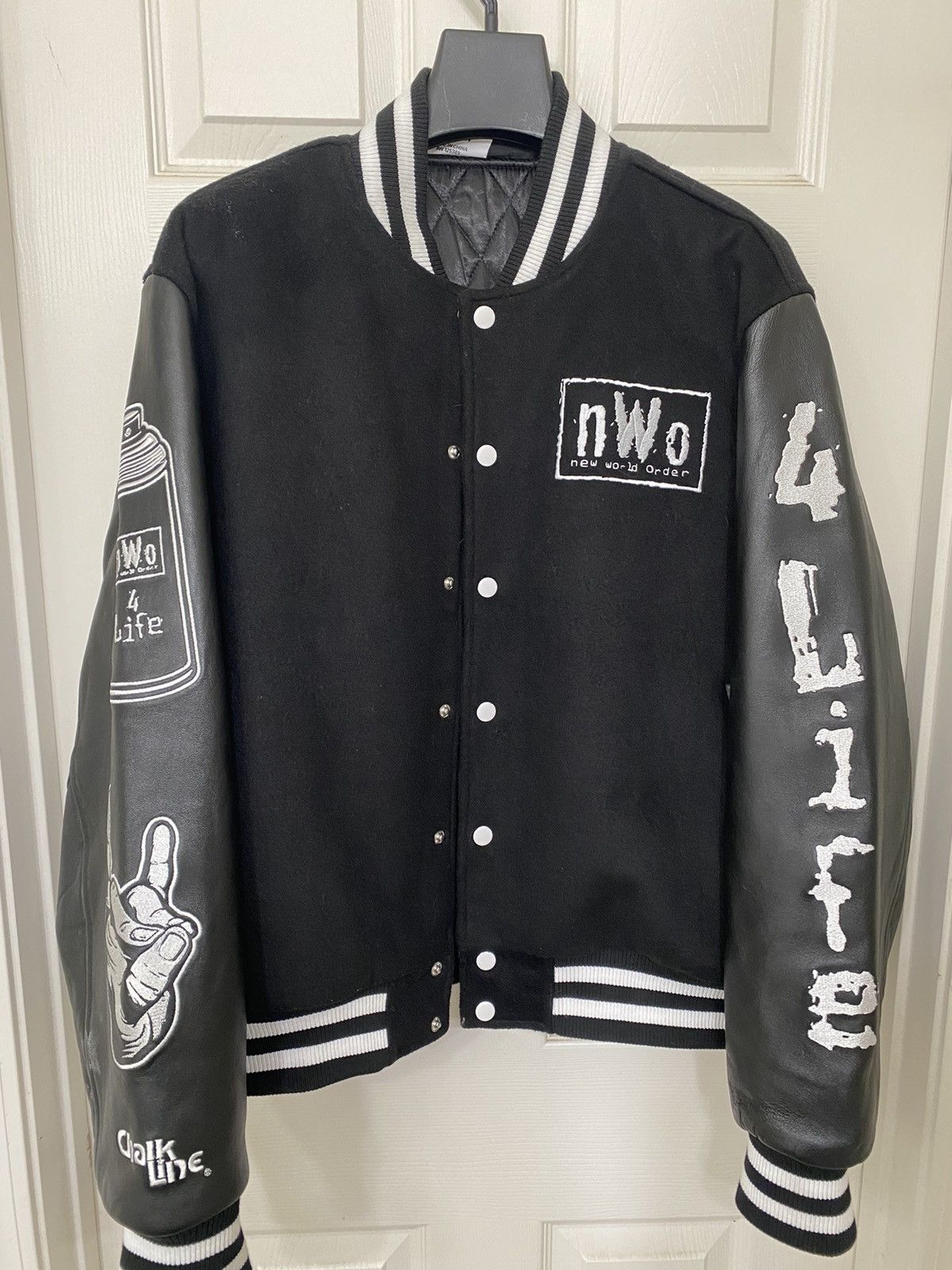 Chalk Line × Wcw/Nwo × Wwe NWO Varsity Jacket | Grailed