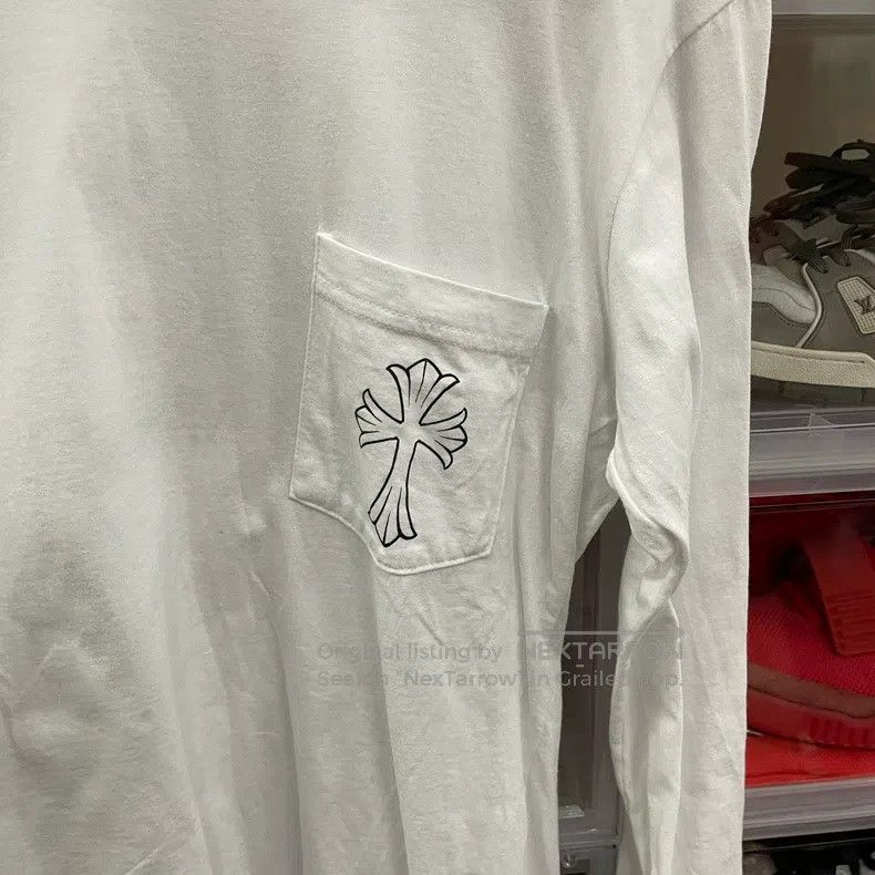 Chrome Hearts CHROME HEARTS Size S Sketch Cross Scroll White Long-Sleeved Size US S / EU 44-46 / 1 - 2 Thumbnail