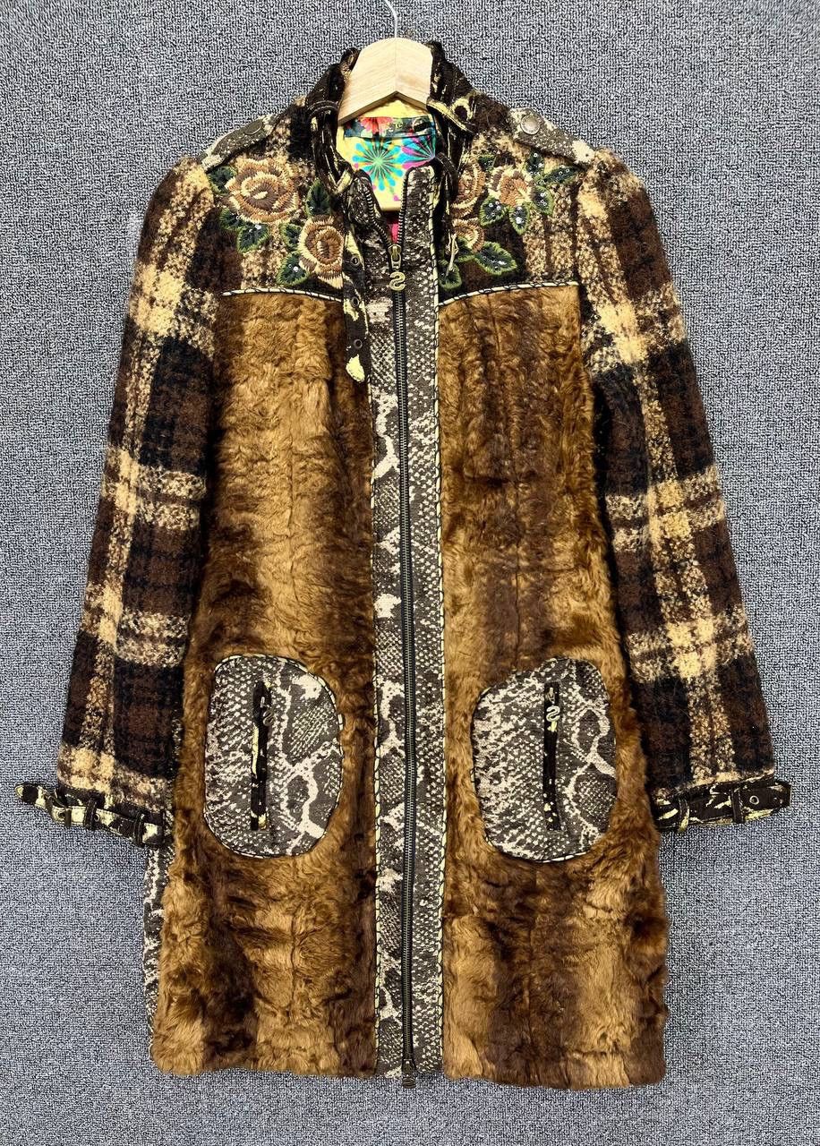 Desigual Vintage Desigual Cobra Wool Long Jacket Size XS / US 0-2 / IT 36-38 - 1 Thumbnail