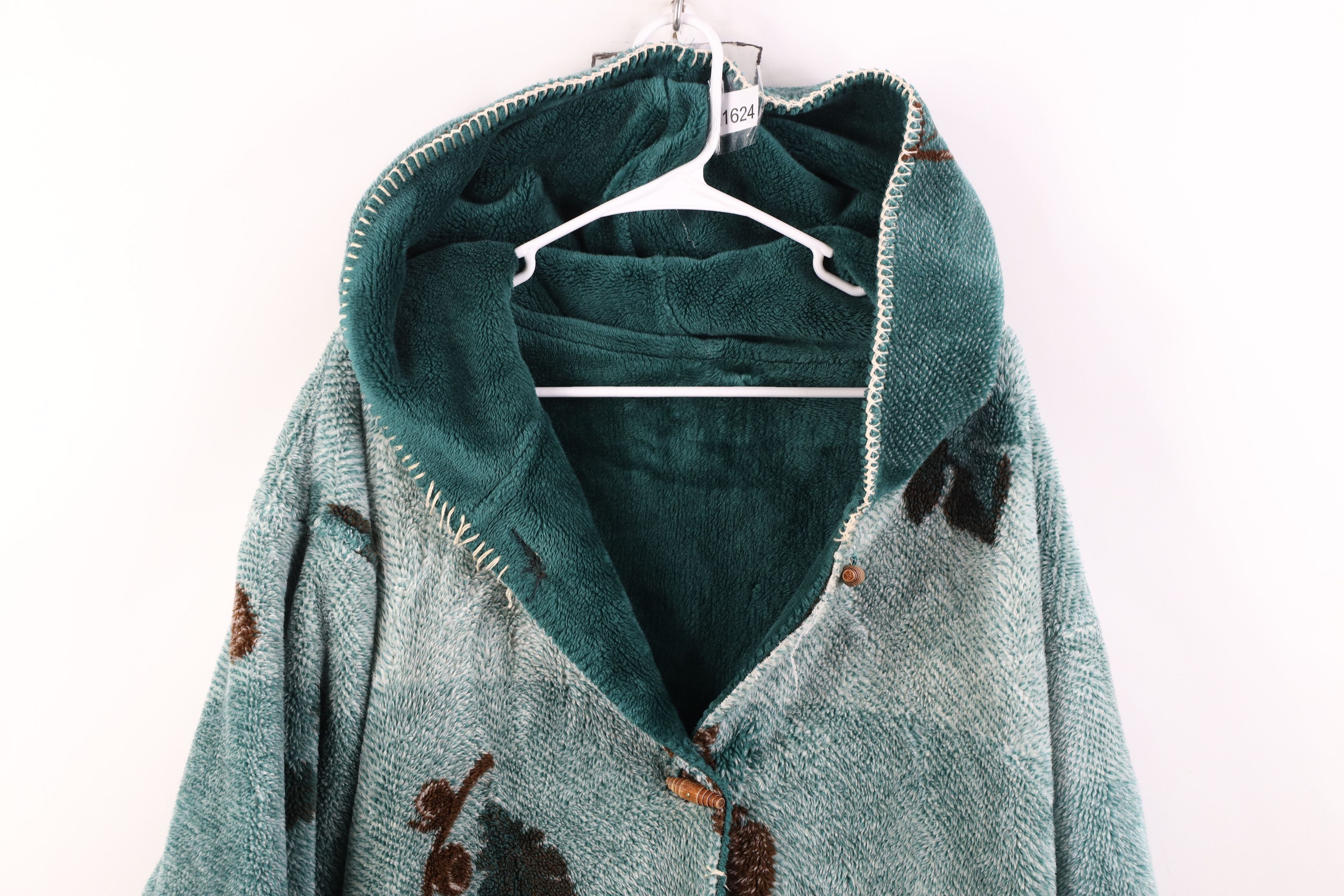 Vintage Vintage 90s Reversible Leaf Acorn All Over Print Jacket Size XL / US 12-14 / IT 48-50 - 2 Thumbnail
