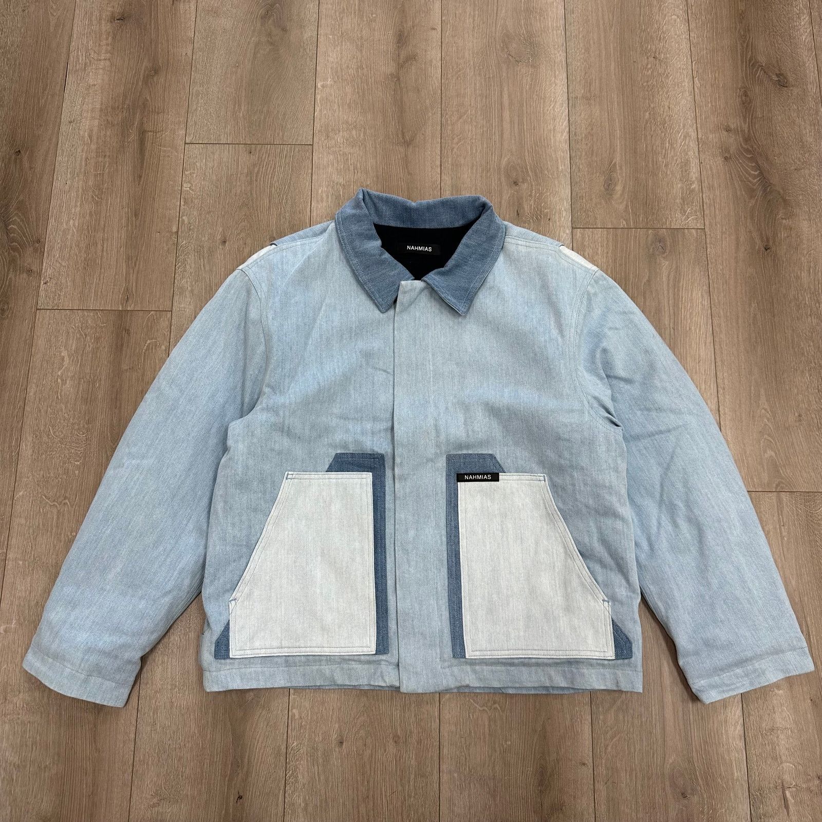 Nahmias NAHMIAS Blue Indigo Carpenter Jacket Coat Size Large L B13 Size US L / EU 52-54 / 3 - 1 Thumbnail