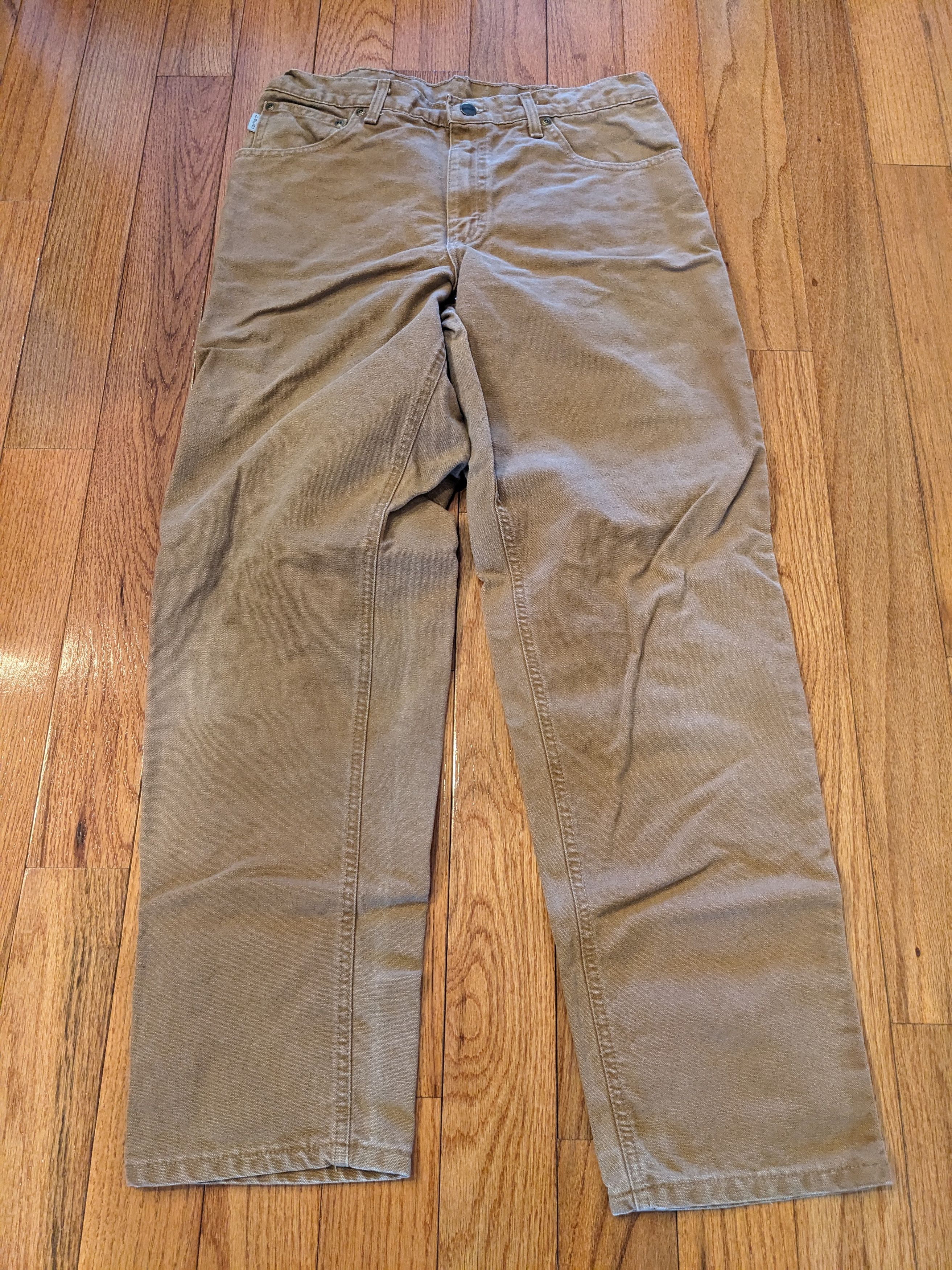 Carhartt × Vintage Vintage 90s Carhartt 372-BRN 33 x 30 Brown Pants Size US 33 - 3 Thumbnail