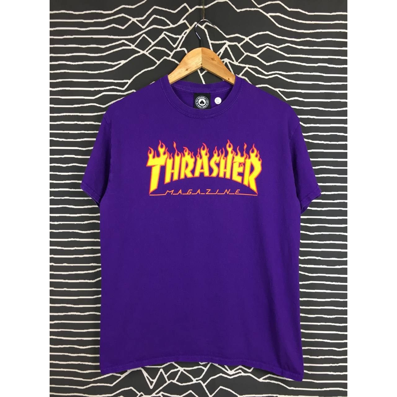Thrasher × Vintage Vtg Thrasher Skateboard Magazine Fire Flame Skate Tee Size US M / EU 48-50 / 2 - 1 Thumbnail