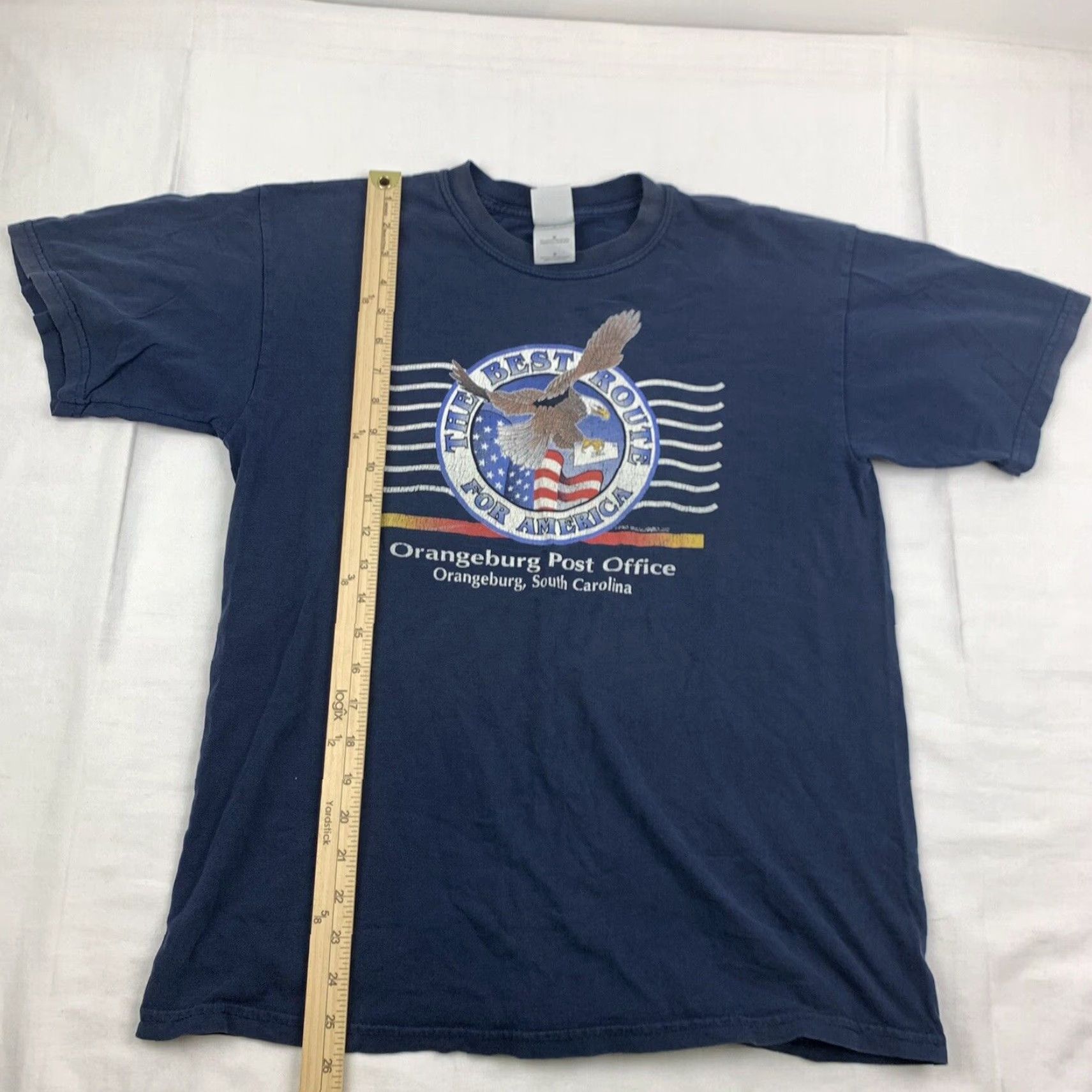 Gildan VINTAGE Orangeburg Post Office T Shirt Adult Medium Blue US Mail Y2K 90s Mens T-Shirt M Blue American US Mail Y2K Vintage Shirt Size US M / EU 48-50 / 2 - 4 Thumbnail