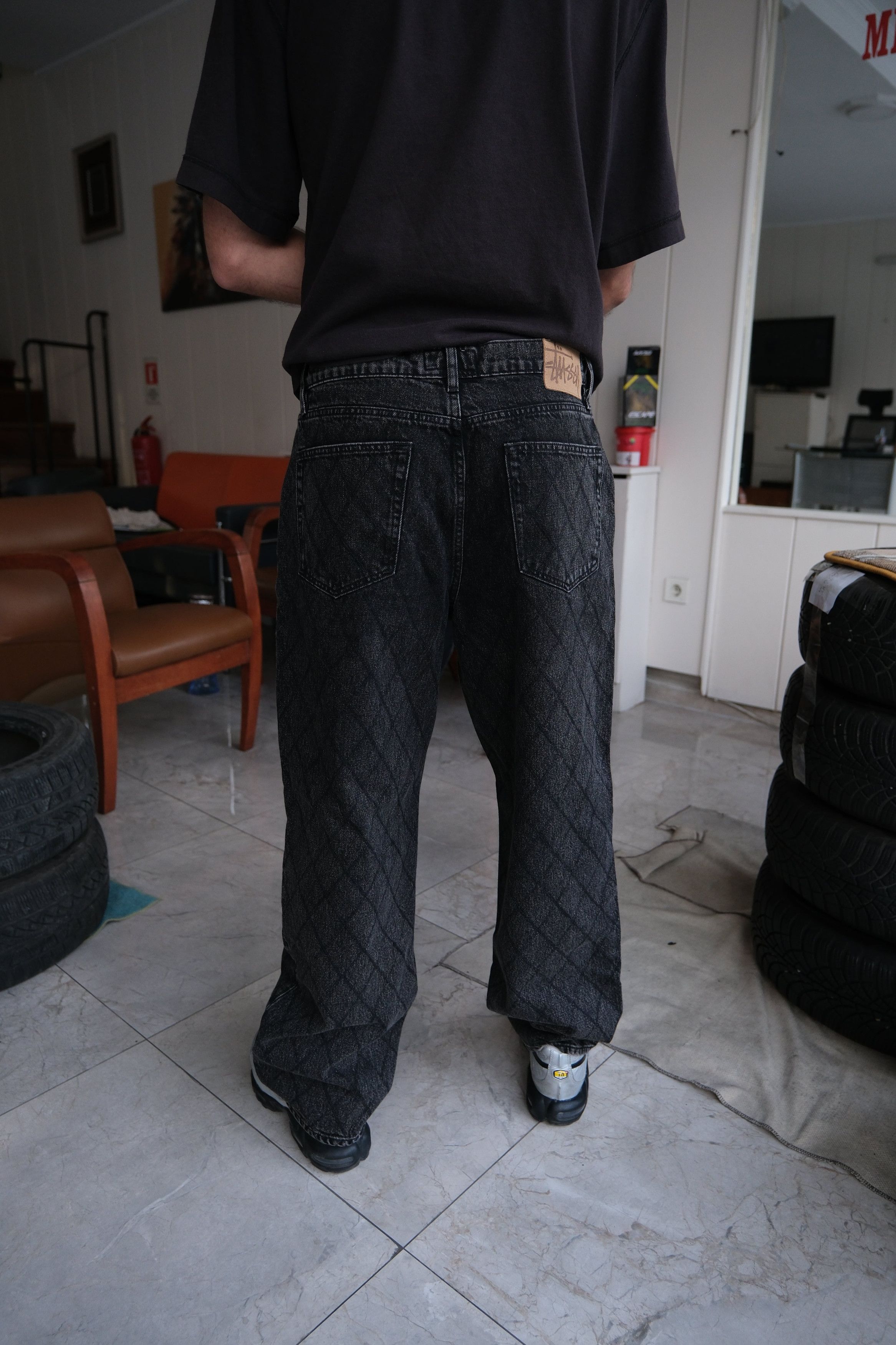 Japanese Brand × Stussy Stussy big'ol Black Quilted Denim pants **RARE** Size US 30 / EU 46 - 3 Thumbnail