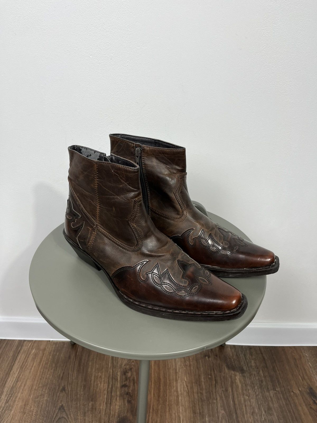 Other Vintage Western Faux Leather Ankle Boots Brown EU 42 Size US 9 / EU 42 - 1 Thumbnail